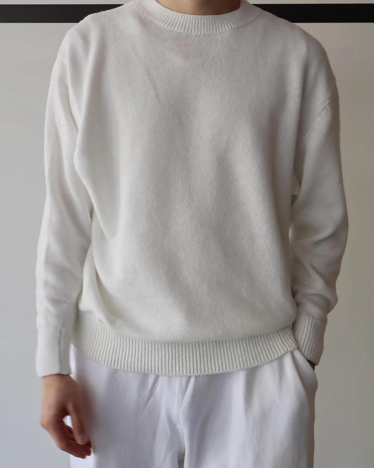 COMOLI / 8G クルーネックニット (D01-06007)