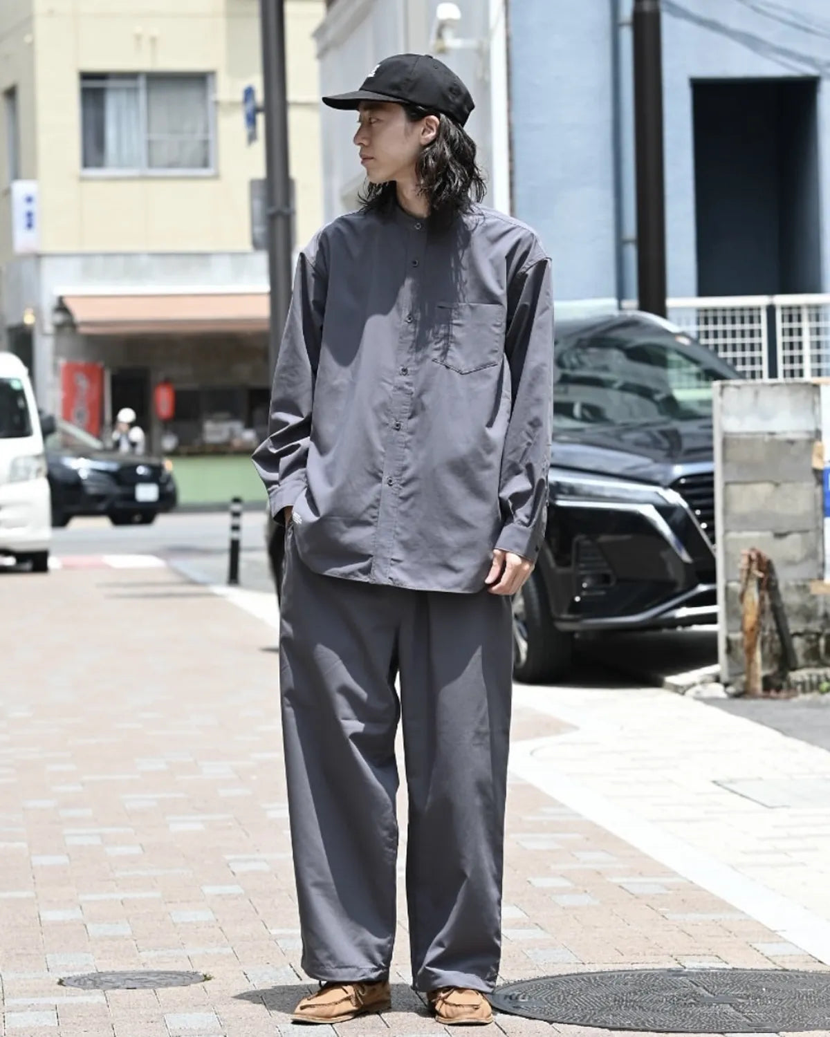 FreshService / SERVICE WORK BAND COLLAR SHIRT (FDS252-50114)