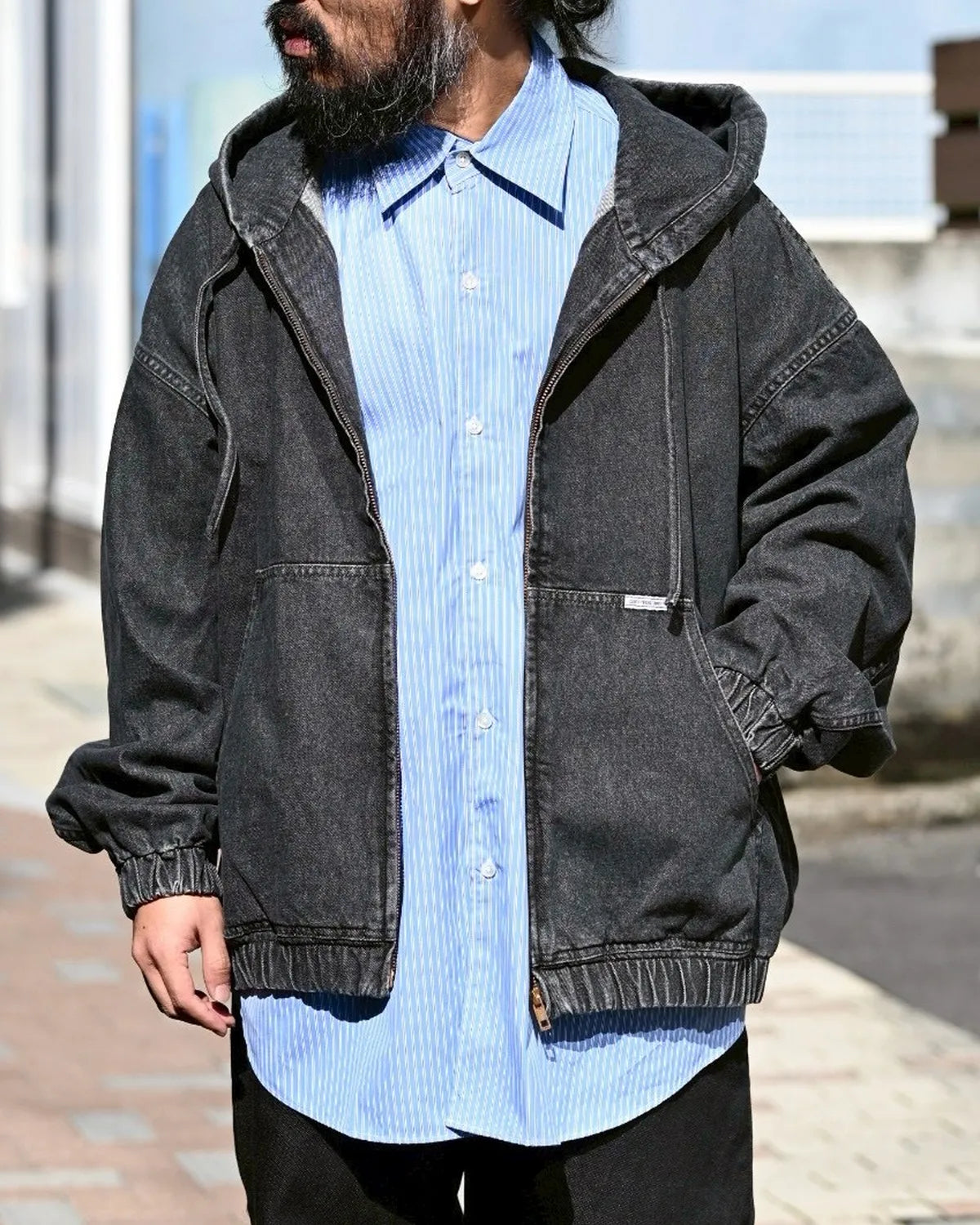 COOTIE PRODUCTIONS® / 12.5oz Denim Zip Up Hooded Jacket (CTE-25A206)