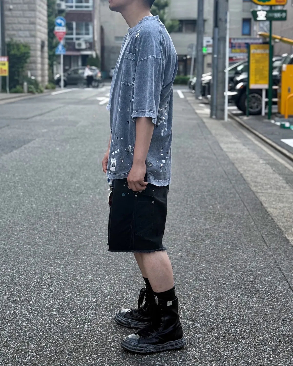 Maison MIHARA YASUHIRO / EMBELLISH BLEACH TEE (A15TS631)