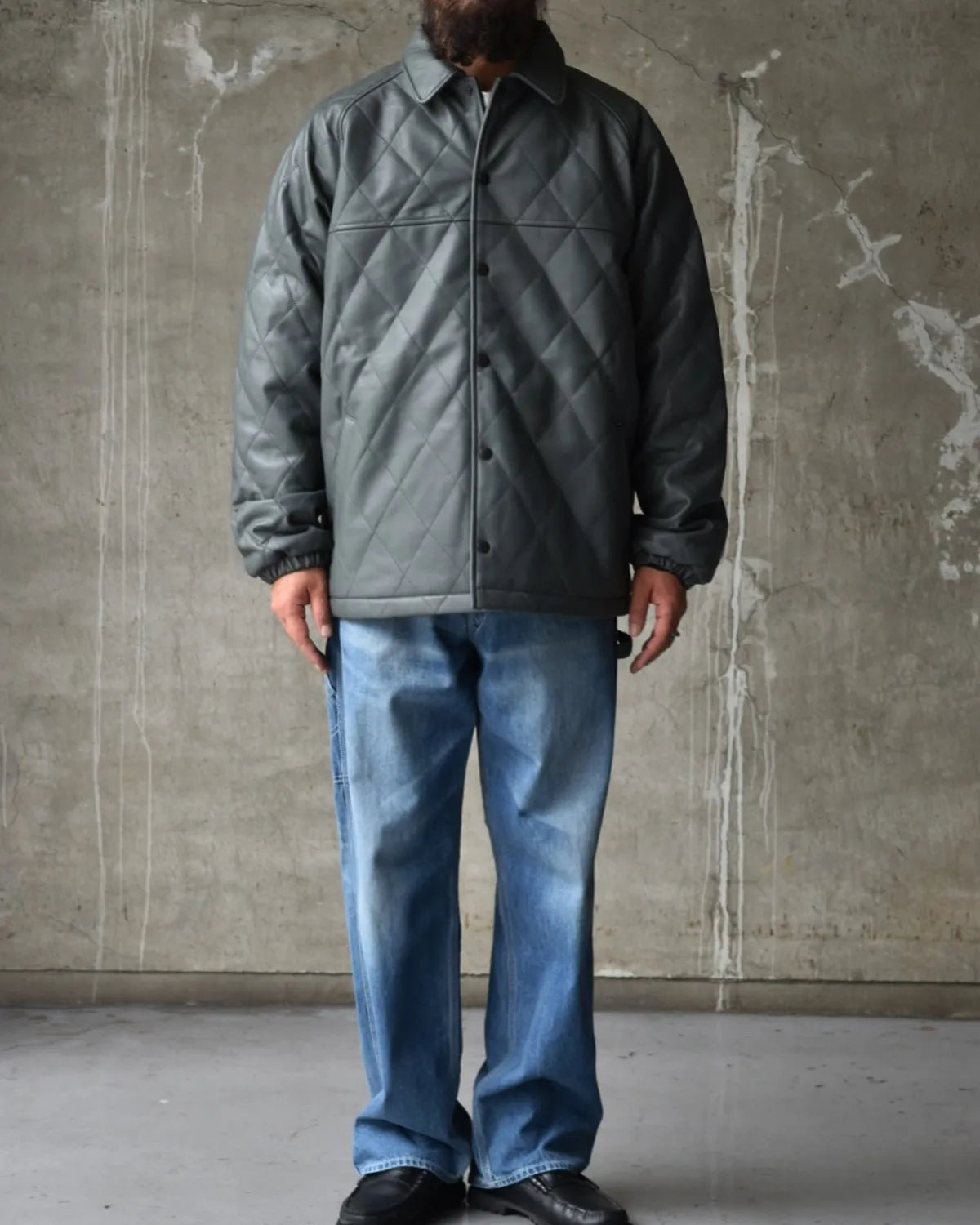 CHALLENGER / QUILTING LEATHER JACKET (CLG-JK 025-008)
