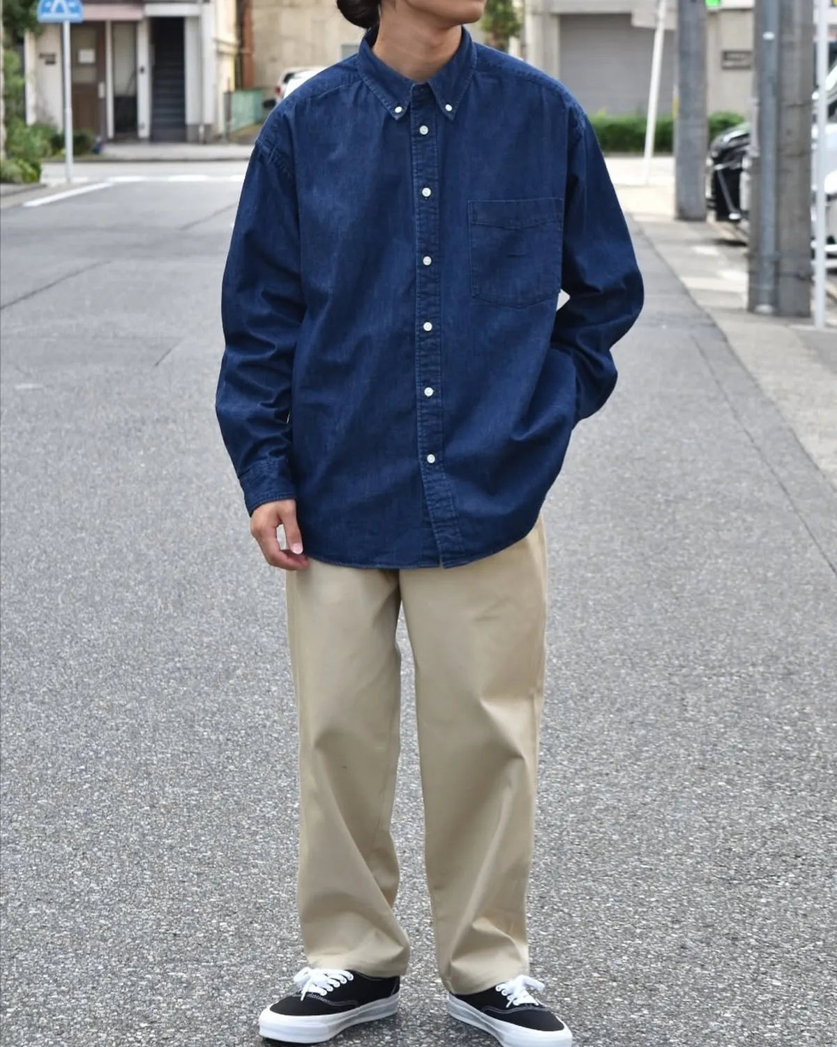 DESCENDANT / DC-6 ORGANIC COTTON TWILL TROUSERS (252WVDS-PTM01)