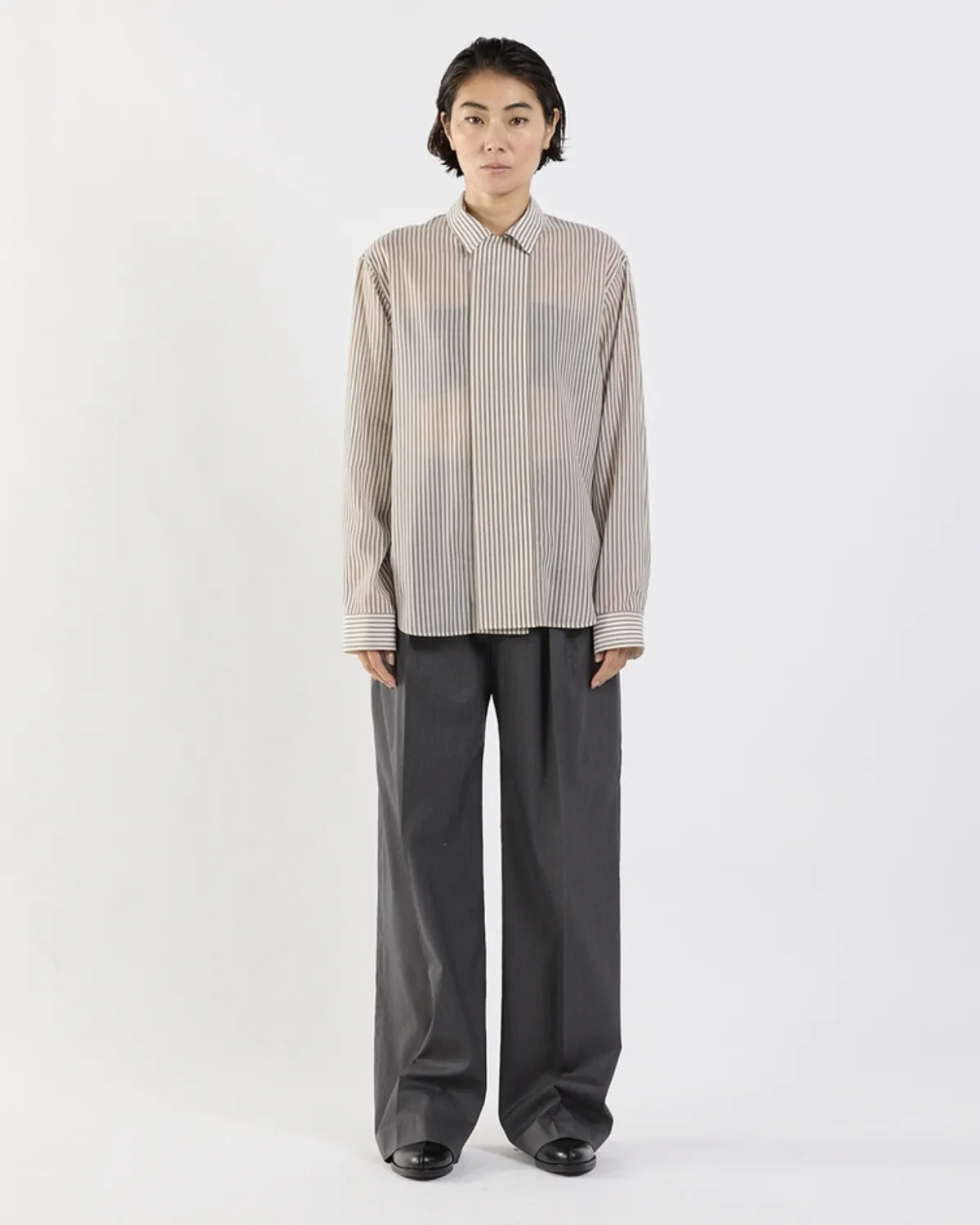 IHNN / Double-Breasted Wide Shirt (ID26S-BL04-1)