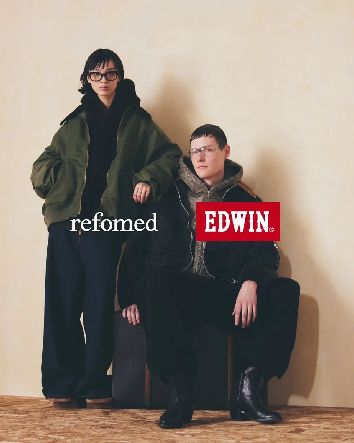 refomed / FRESH MAN DENIM WIDE PANTS by EDWIN "USED" (REPT-ED001U)
