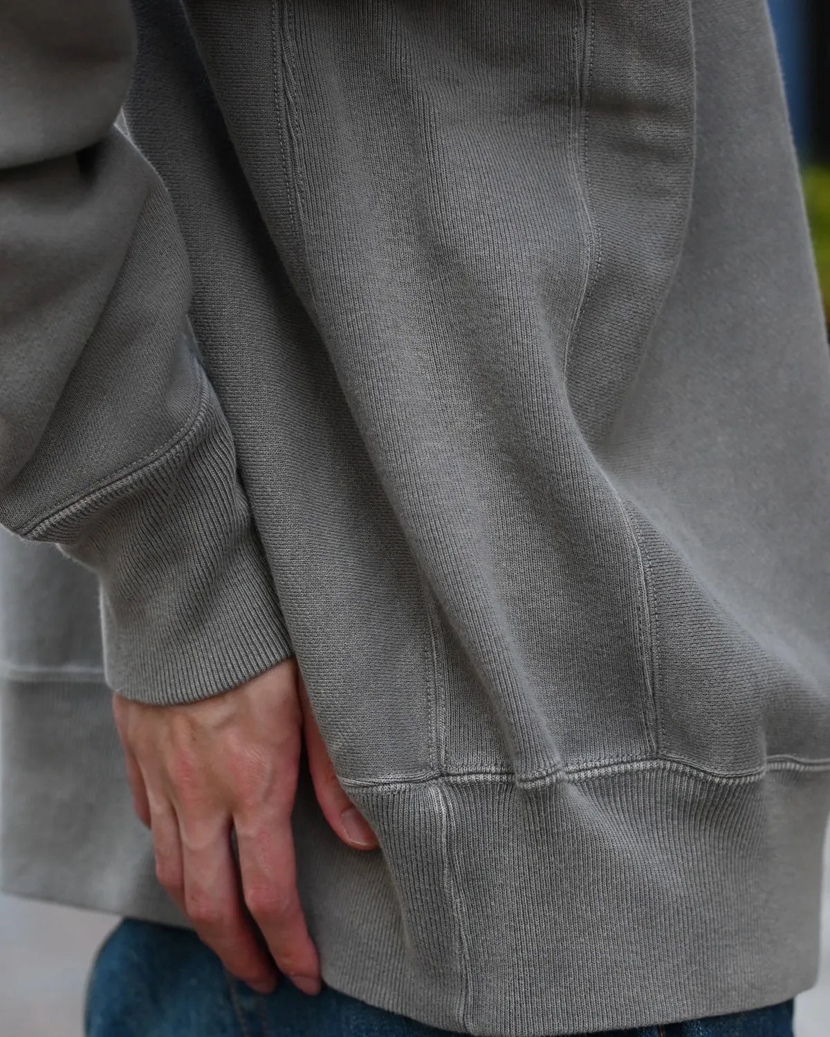 A.PRESSE / Vintage Half Zip Rib Collar Sweatshirt (25AAP-05-07)