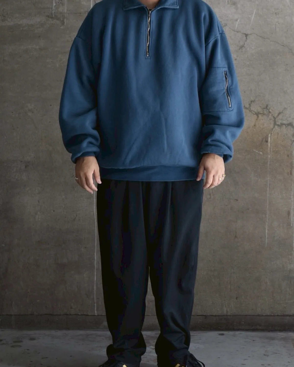 is-ness / PIGMENT DYED ZIP SWEAT SHIRT (25AW_08_1007AWCS04)