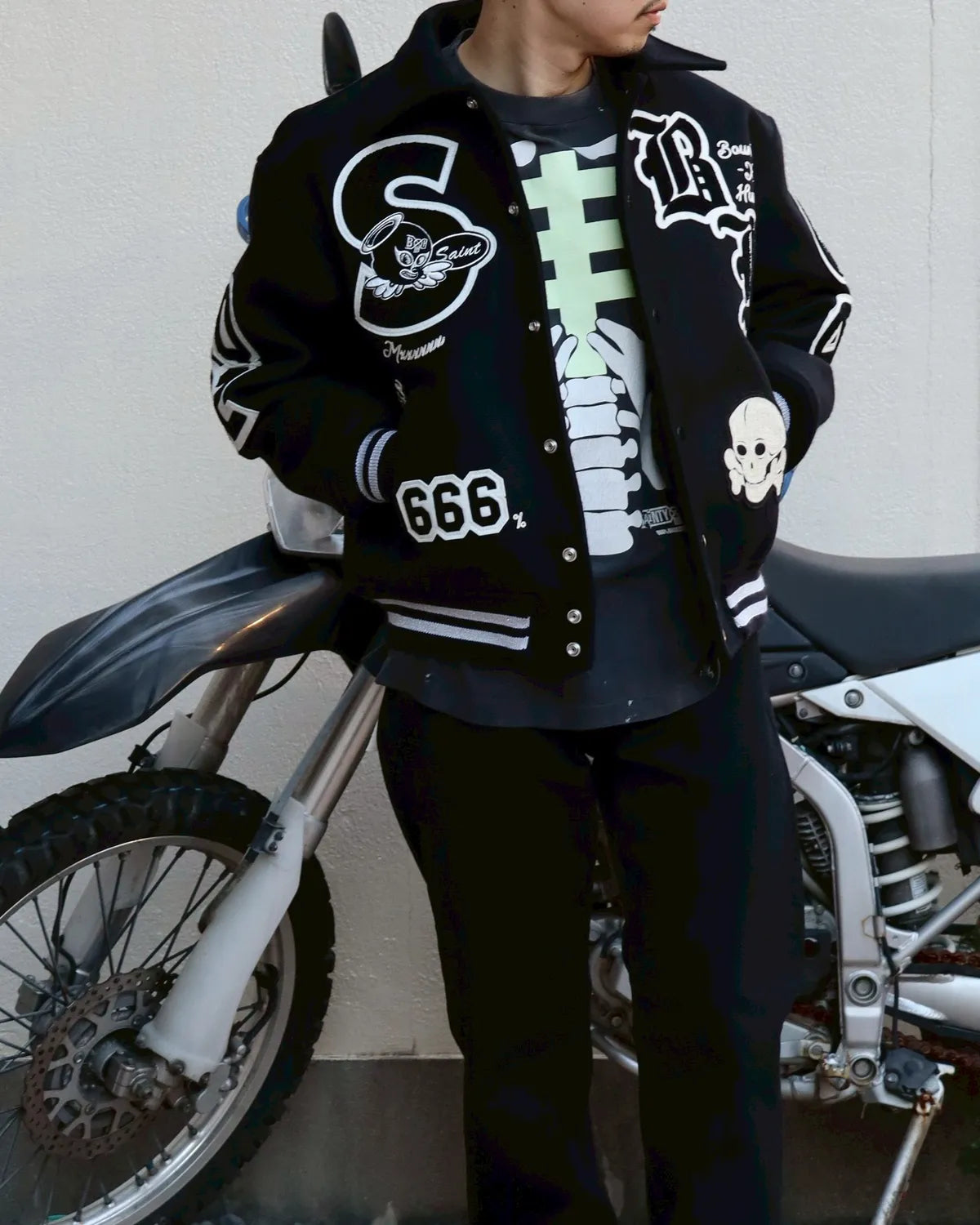 ©︎SAINT Mxxxxxx × BOUNTY HUNTER / BH_VARSITY JKT / SNTHUNTER (SM-MK8-0000-C34)