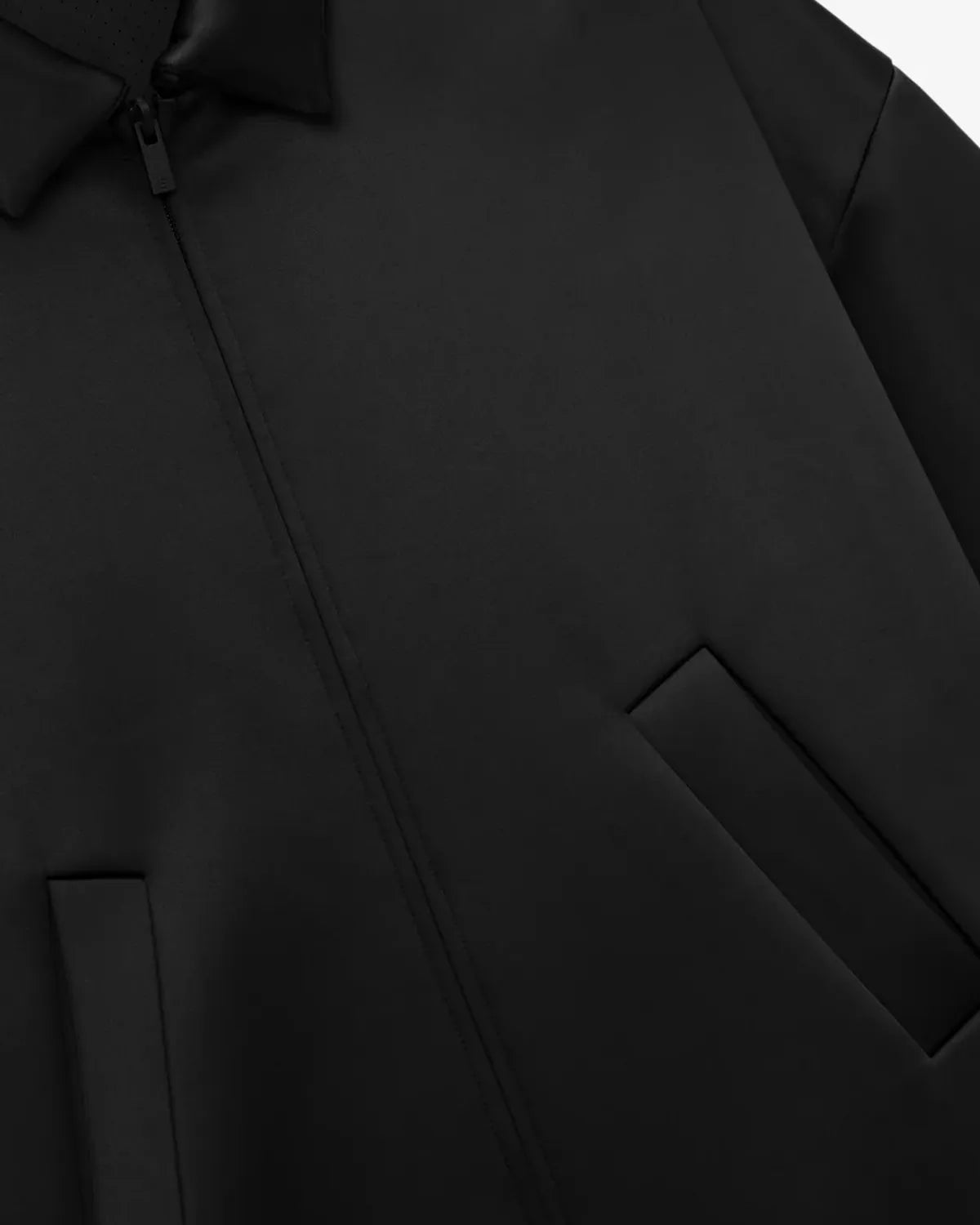ESSENTIALS / BONDED SATIN ZIP UP BOMBER (202SP258070F)