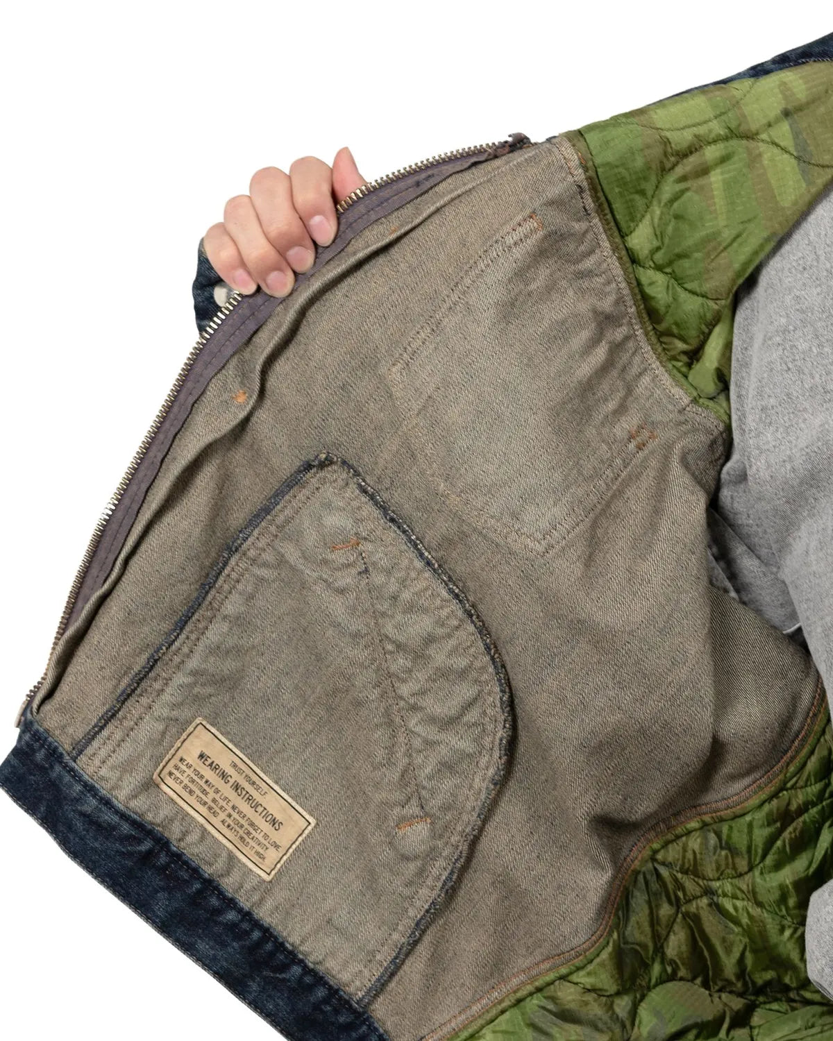 Maison MIHARA YASUHIRO / Military Jacket Layered Denim Jacket (J15BL121)