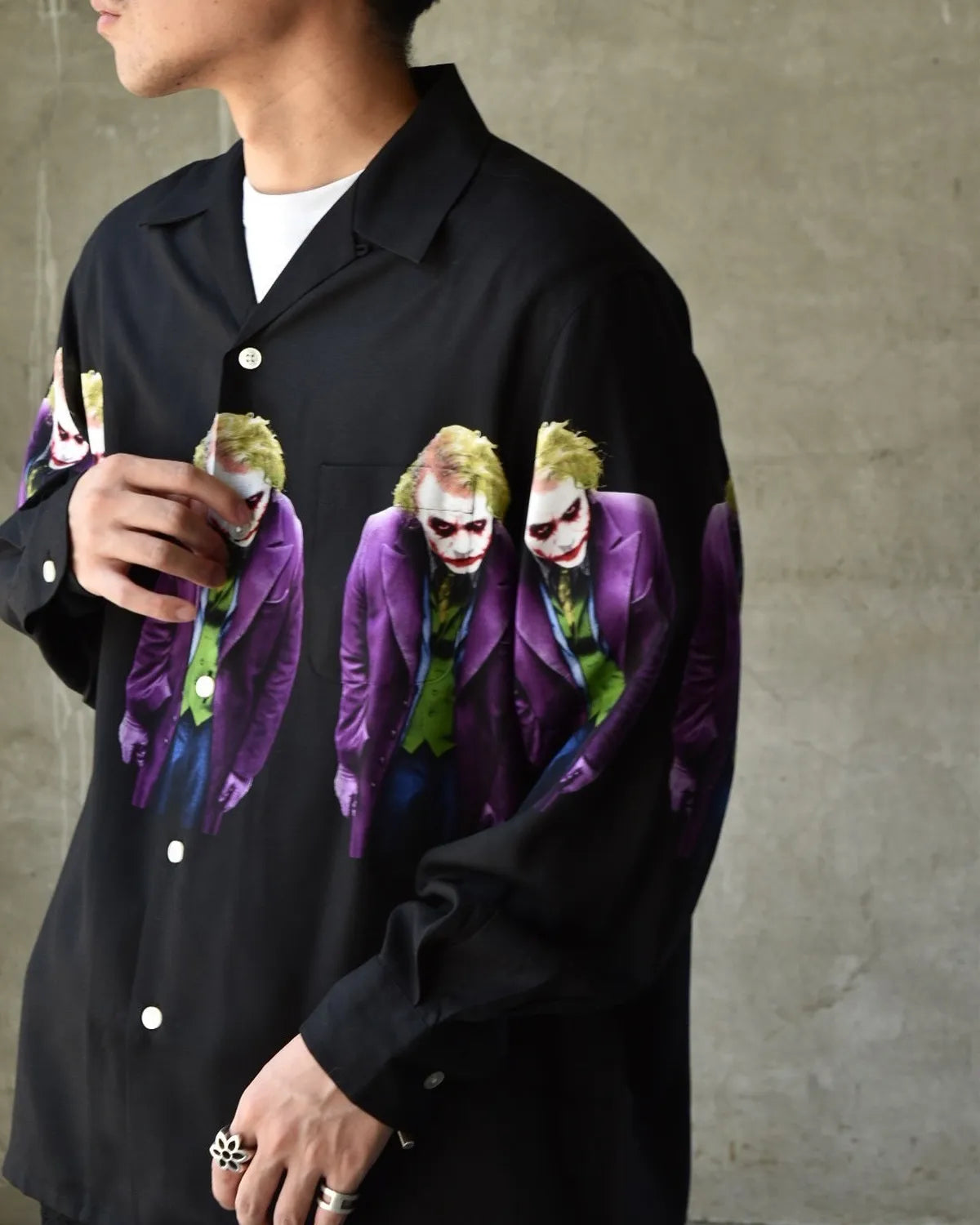 WACKO MARIA × THE DARK KNIGHT TRILOGY / L/S SHIRT -TYPE-1- (TDKT-WM-HI06)