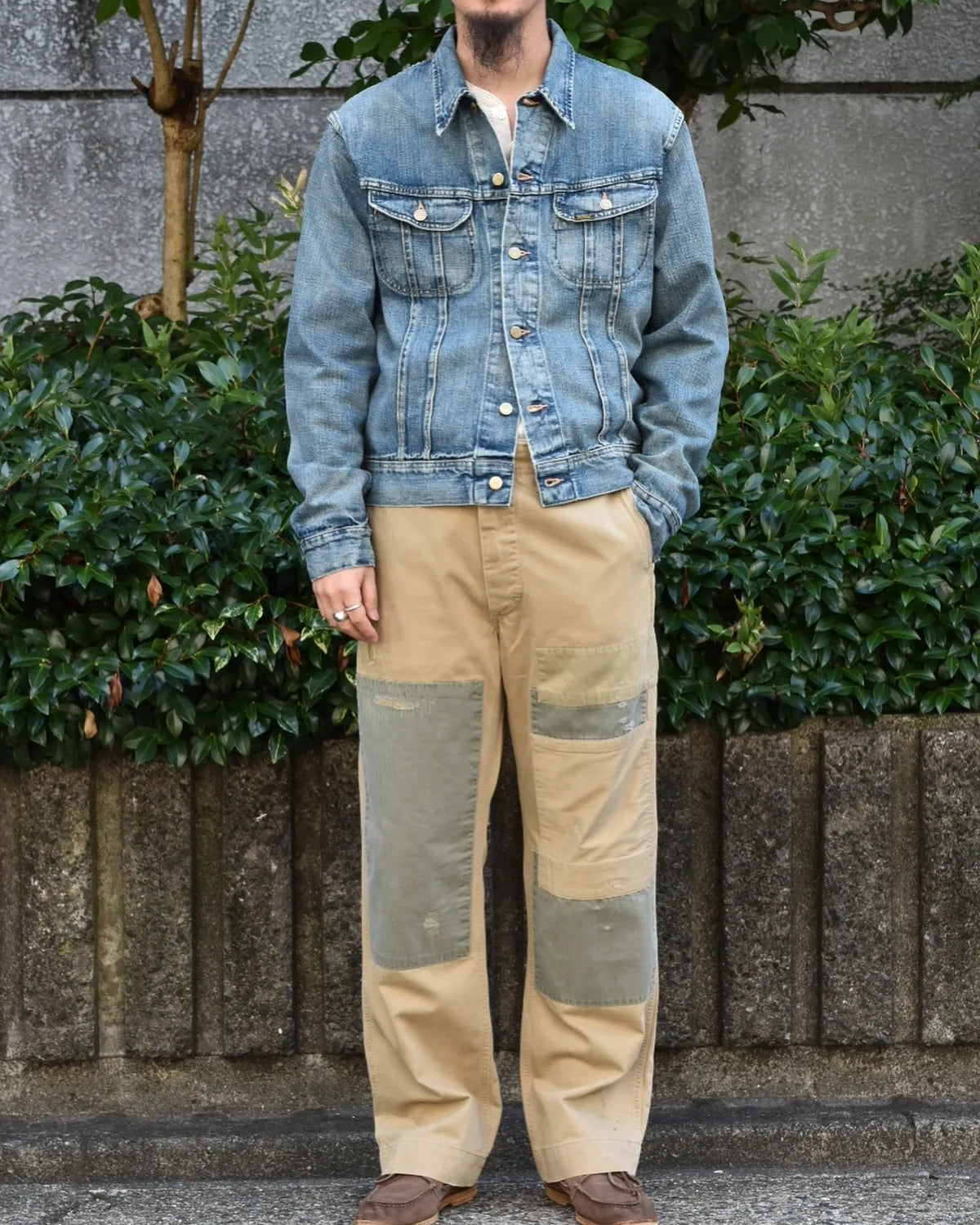 RRL / Leeland インディゴ デニム トラッカー ジャケット (MNRROTW16020011)