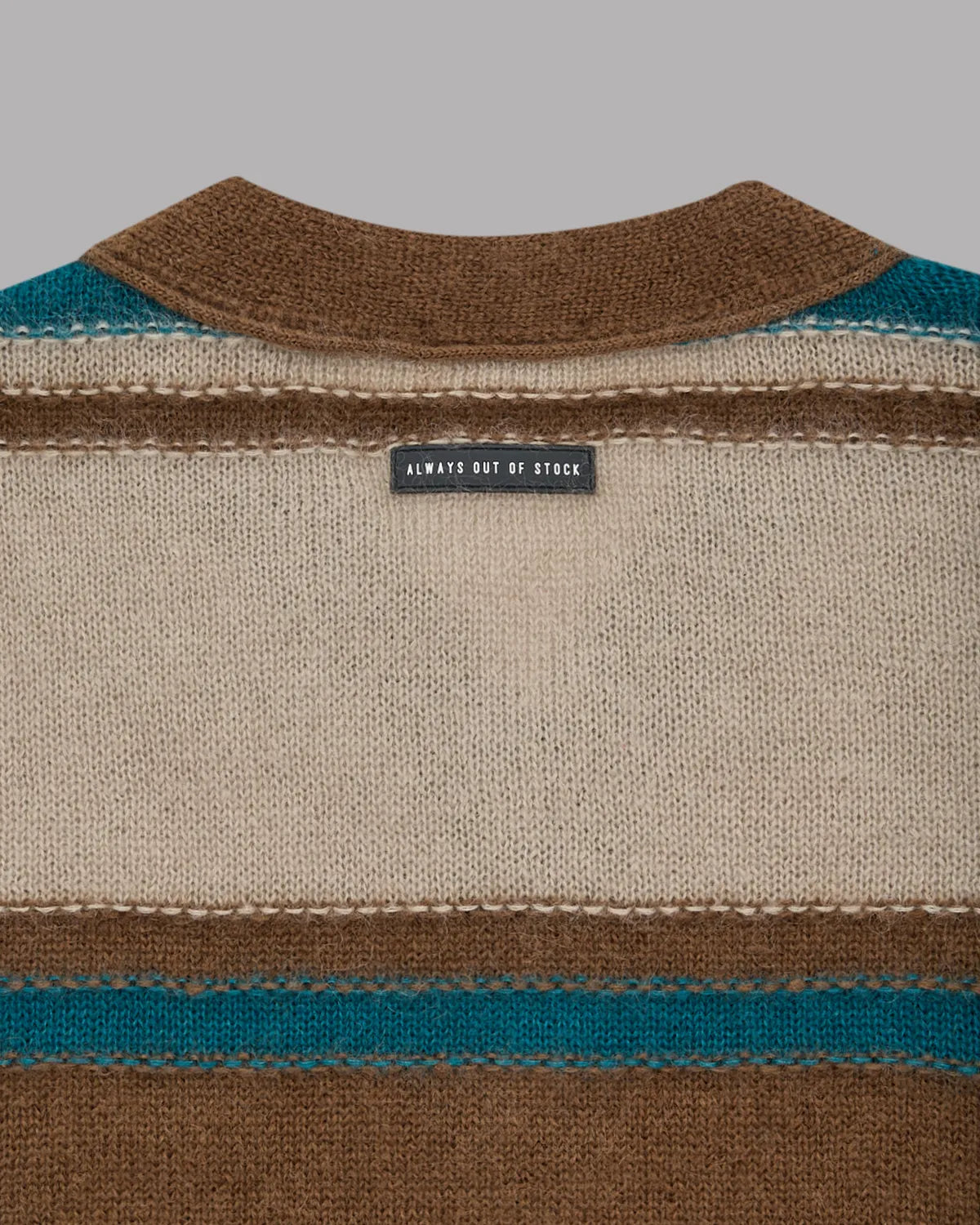 ALWAYS OUT OF STOCK / STRIPED KNIT MOHAIR CARDIGAN (HA-026207224)