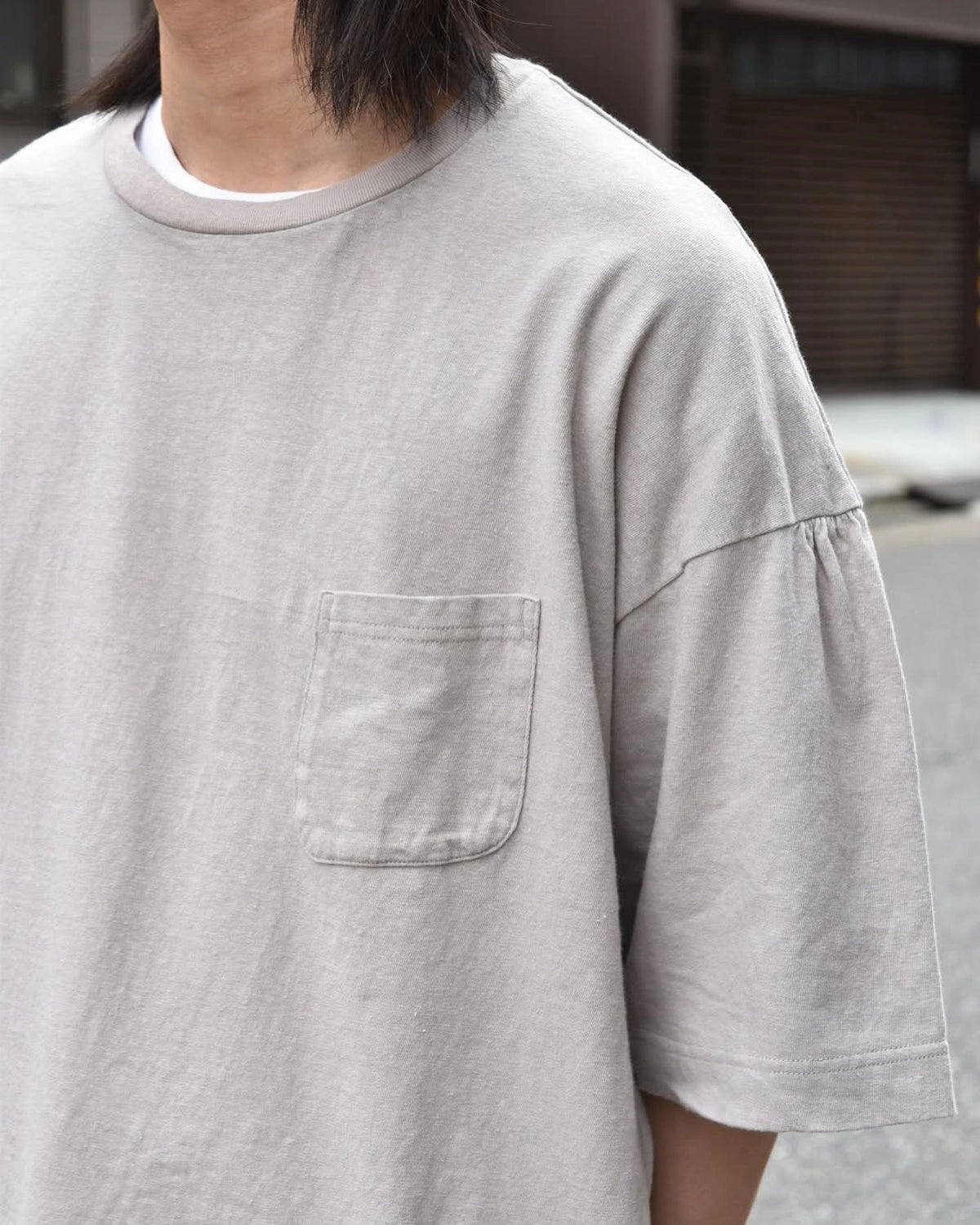 refomed / "SHOULDER GATHER" TEE (RECU-043)