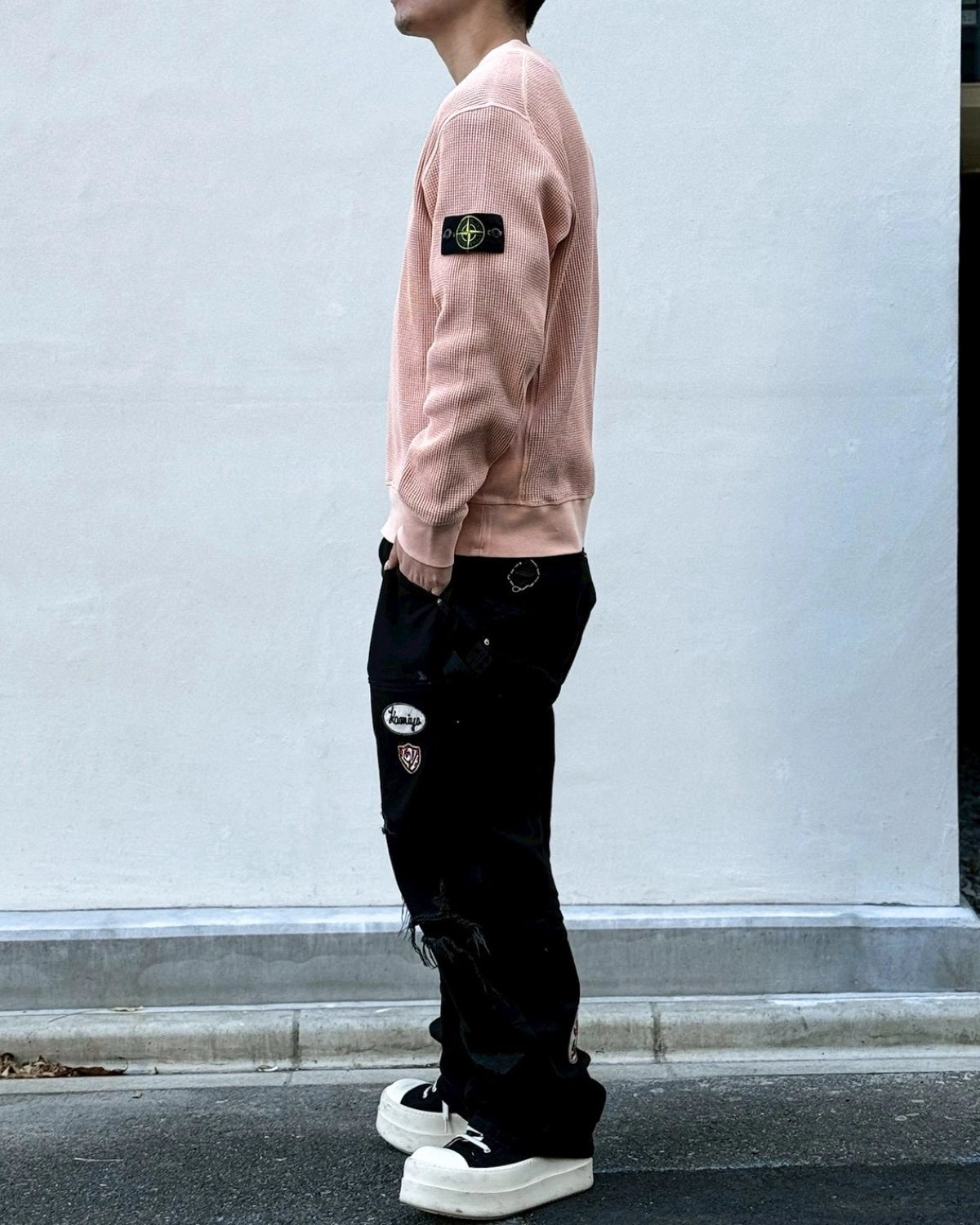 STONE ISLAND / ORGANIC COTTON WAFFLE FLEECE (L1S156100056)