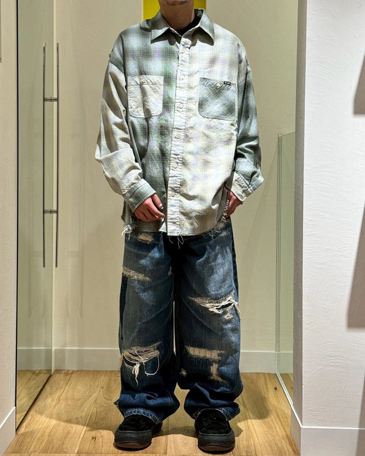 KAMIYA / BORO Super Baggy Denim Pants (G15PT050)