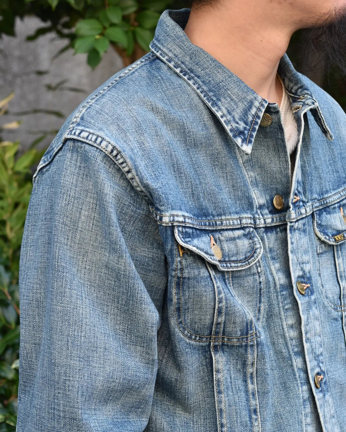 RRL / Leeland インディゴ デニム トラッカー ジャケット (MNRROTW16020011)