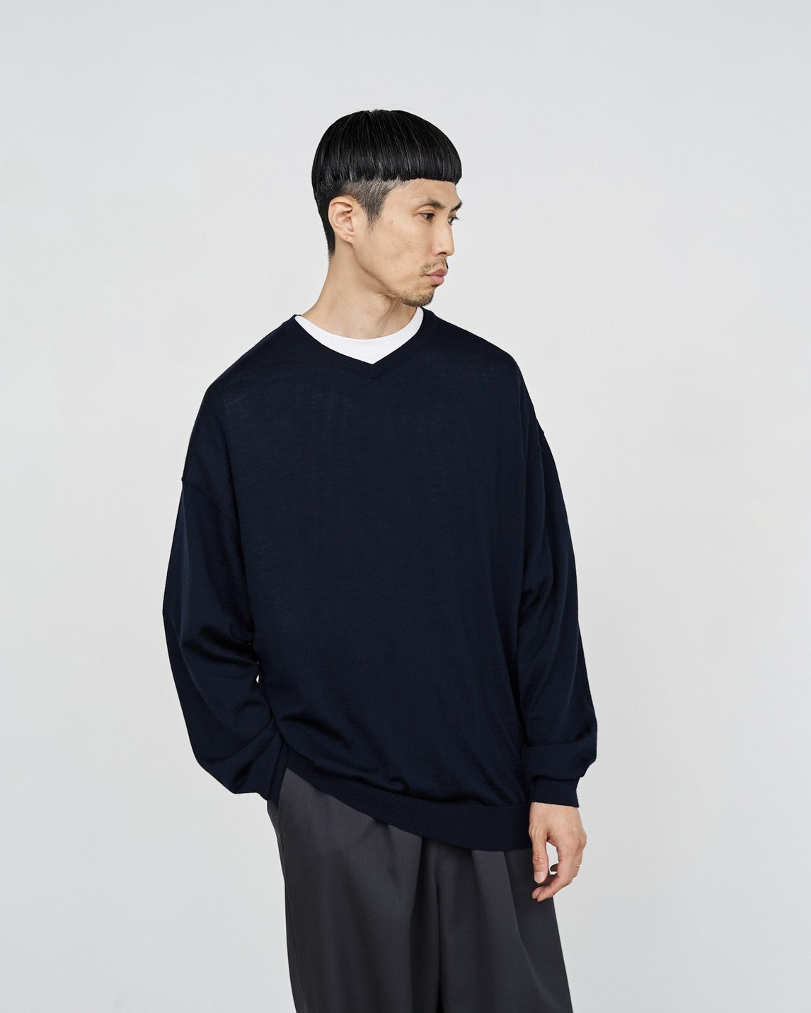 Graphpaper/High Gauge V Neck Knit