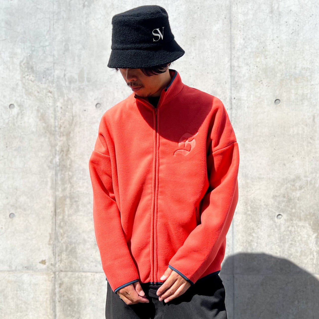 STUDIO SEVEN / STAND COLLAR FUUL ZIP FLEECE JACKET