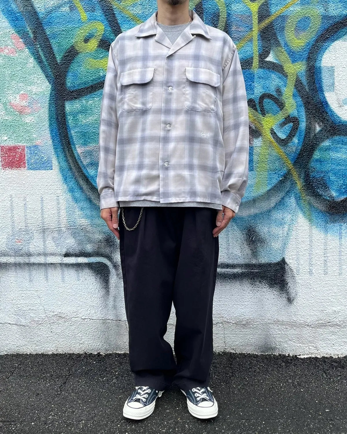 SEQUEL / OPEN COLLAR SHIRT (SQ-26AW-SH-01)