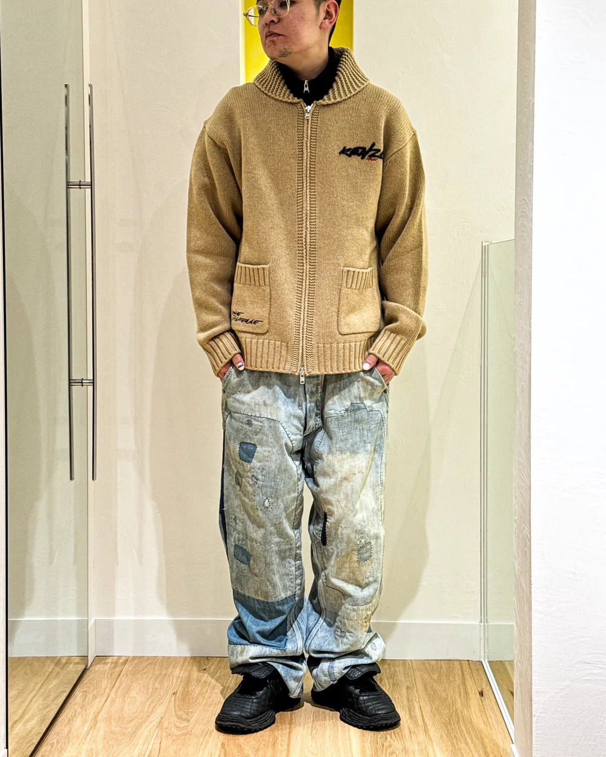 KENZO × Futura / 'Kenzo x Futura 2000' ジップド ウール ニット カーディガン (FF65CA7413CK)