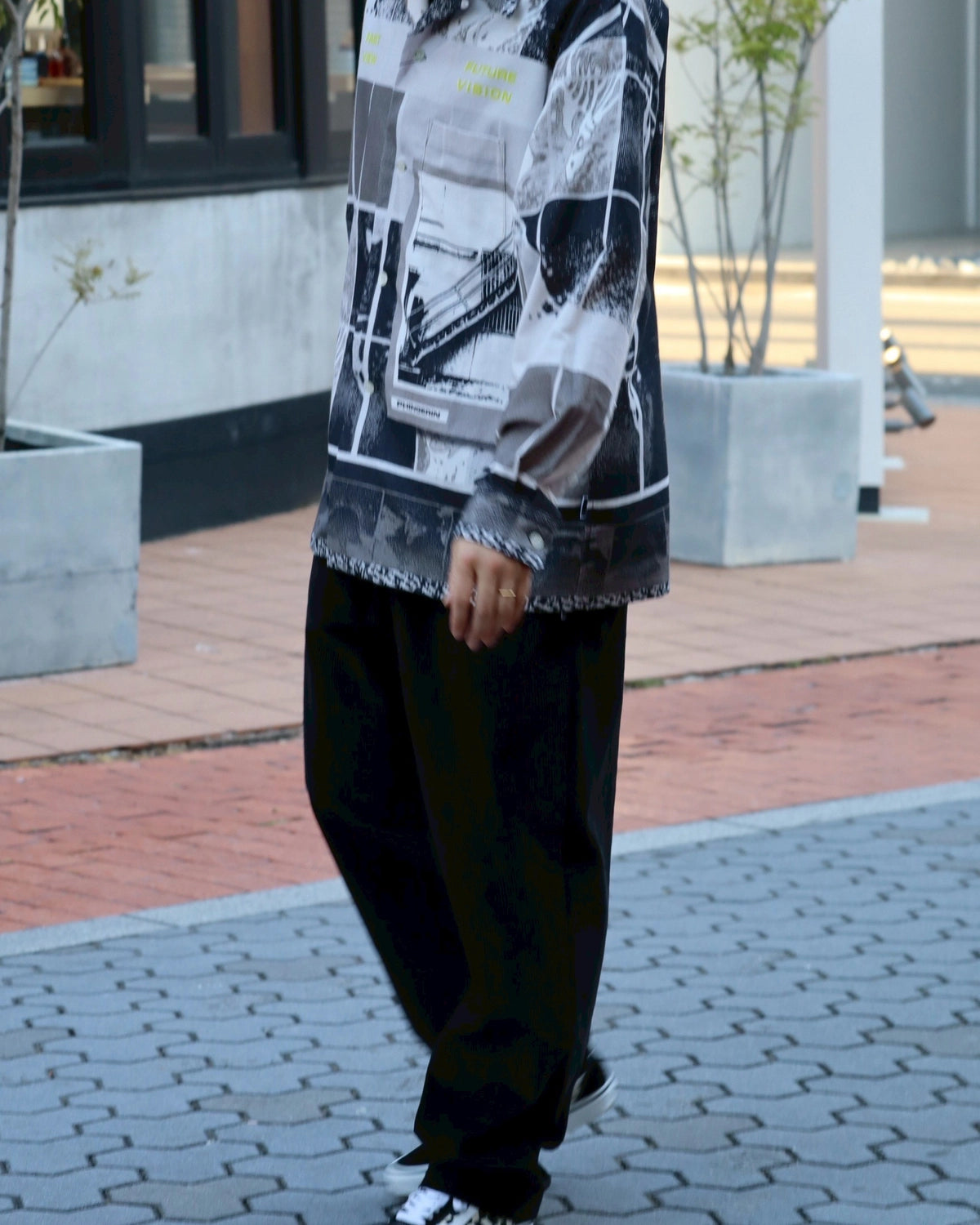 PHINGERIN / FLANNEL OPEN COLLAR SHIRT AGENT (PD-252-ST-041)
