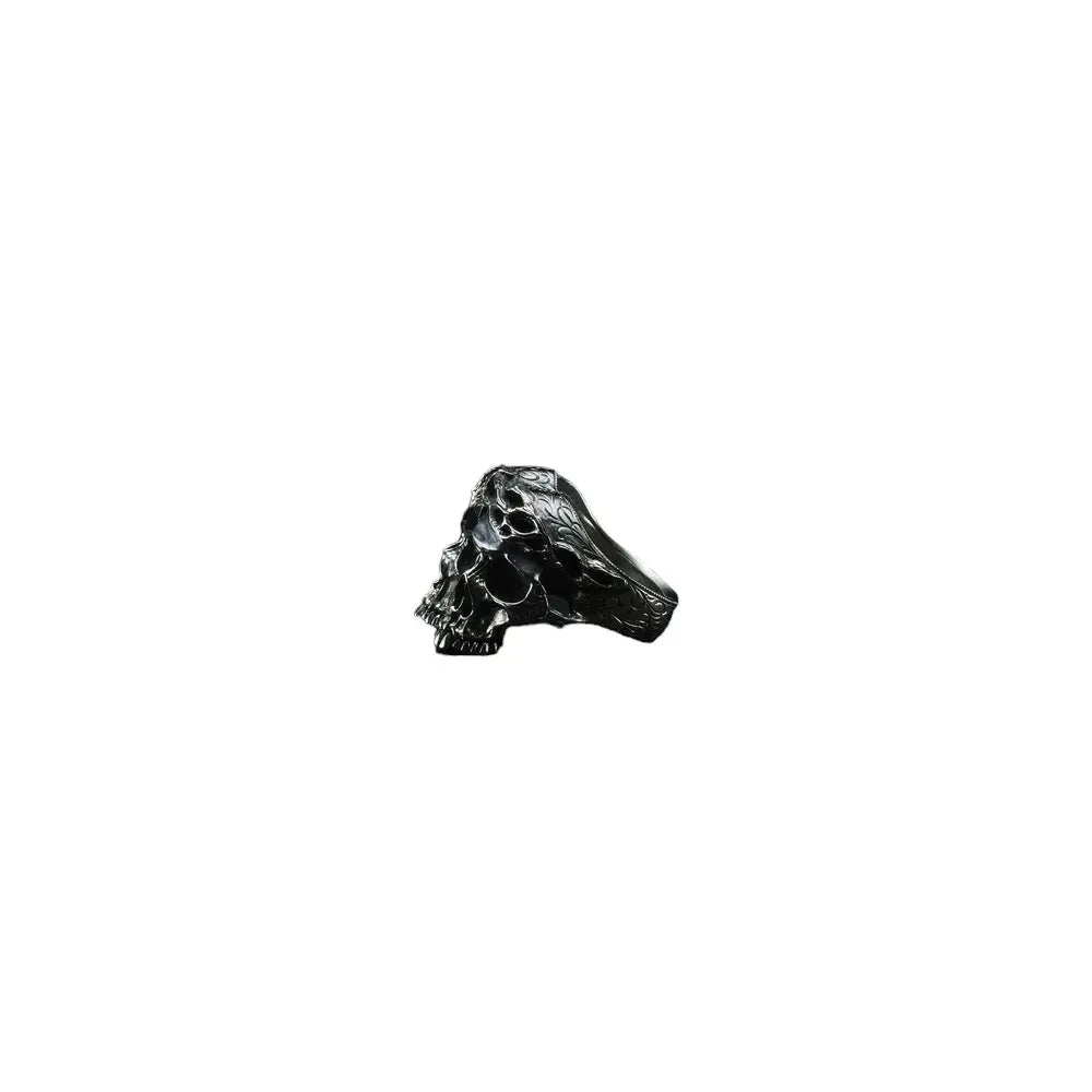 ANTIDOTE BUYERS CLUB / Engraved Calvary Skull Ring (RX-719-1)