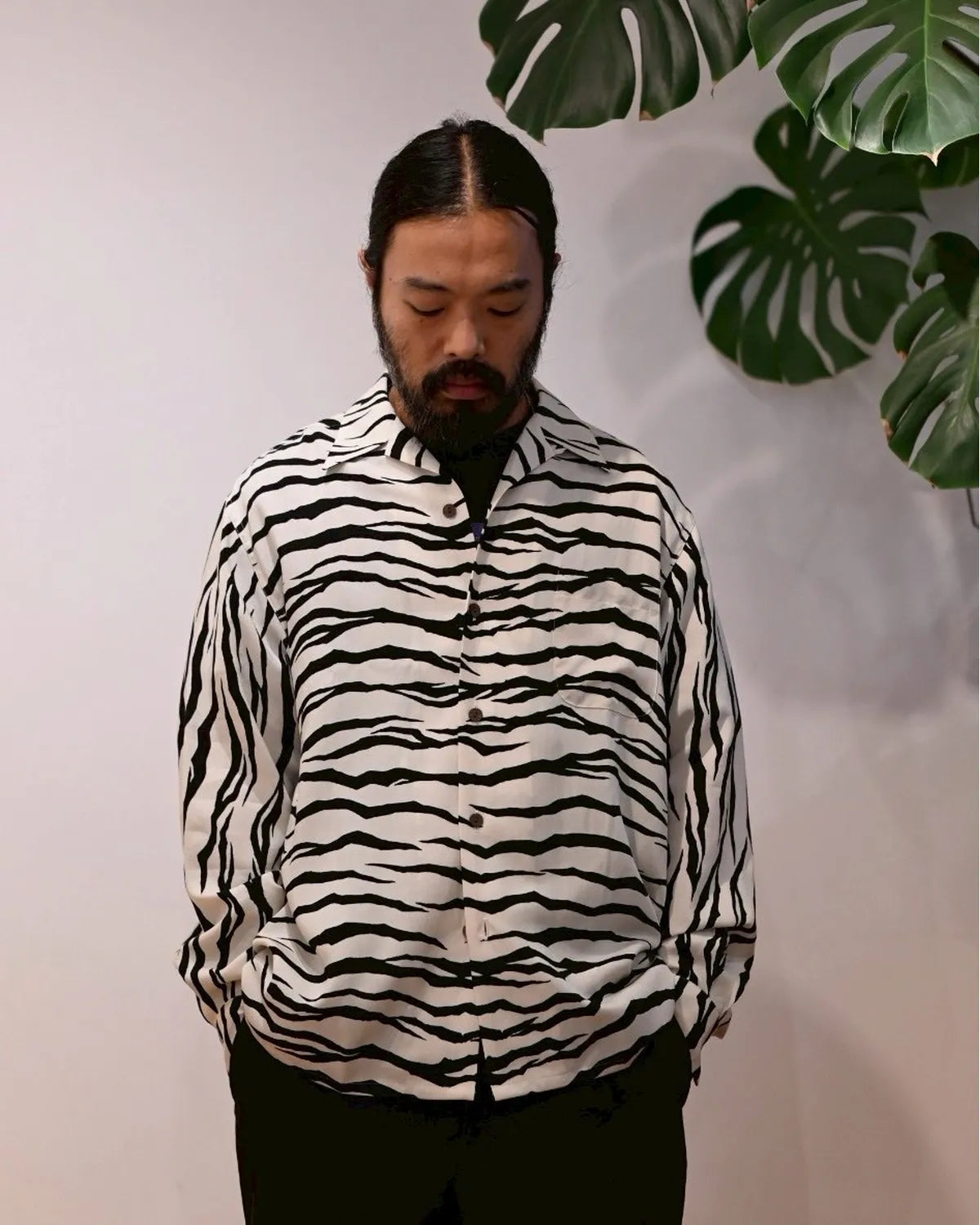 WACKO MARIA / TIGER OPEN COLLAR SHIRT -TYPE-2- (25FW-WMS-HI02)