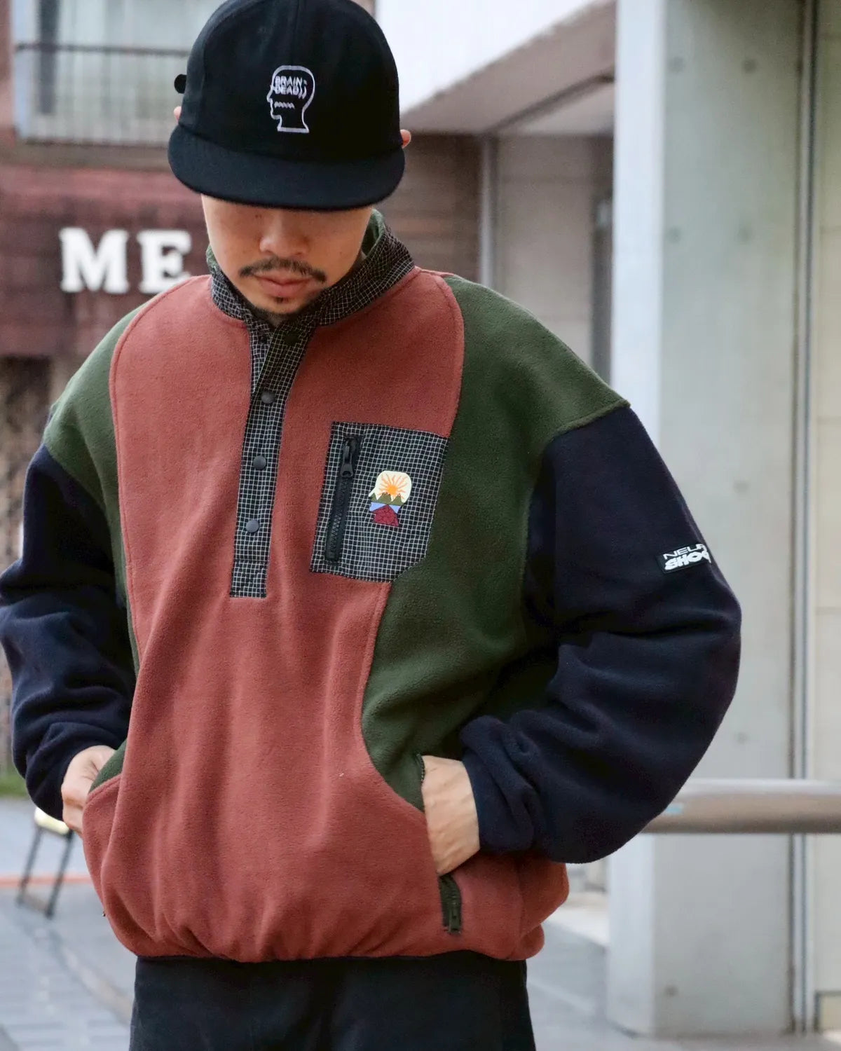 BRAIN DEAD / BRAIN DEAD EQUIPMENT RIPSTOP PULLOVER FLEECE JACKET (T34004555FW25)