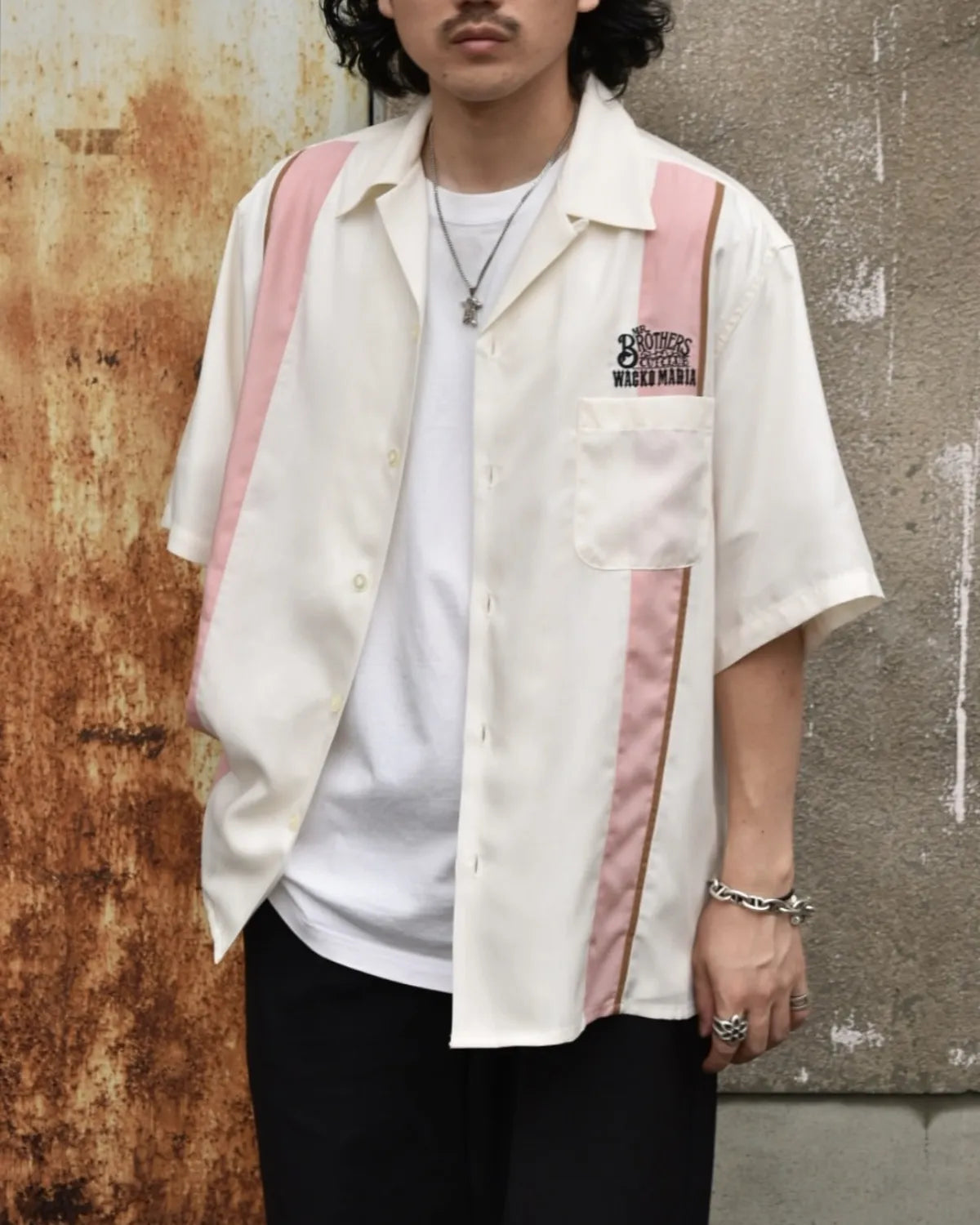 WACKO MARIA × MR.BROTHERS CUT CLUB / SWITCHING SHIRT S/S (MBCC-WM-OC01)