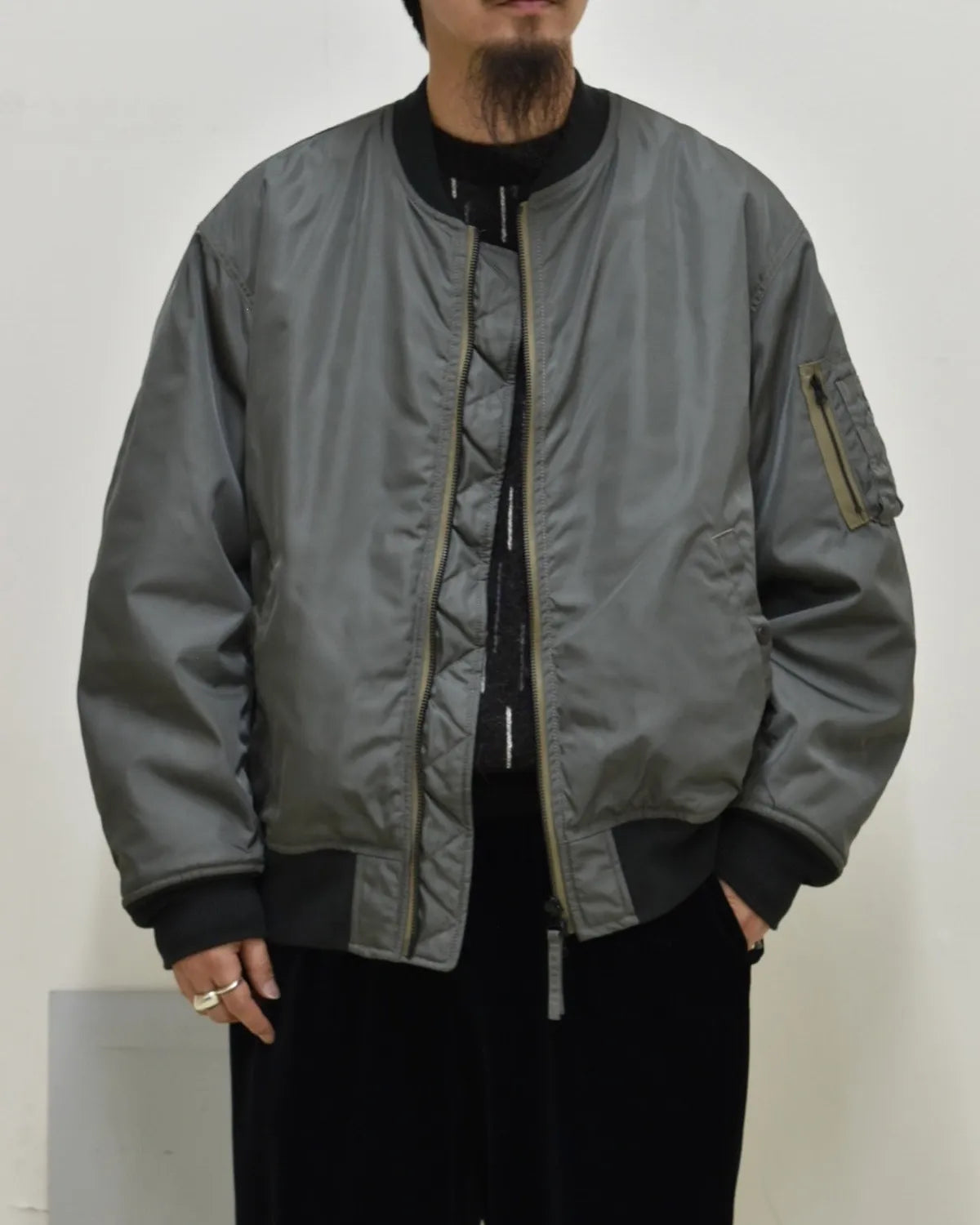 MARKAWARE / Silk Heavy Twill MA-1 (A25C16BL01C)