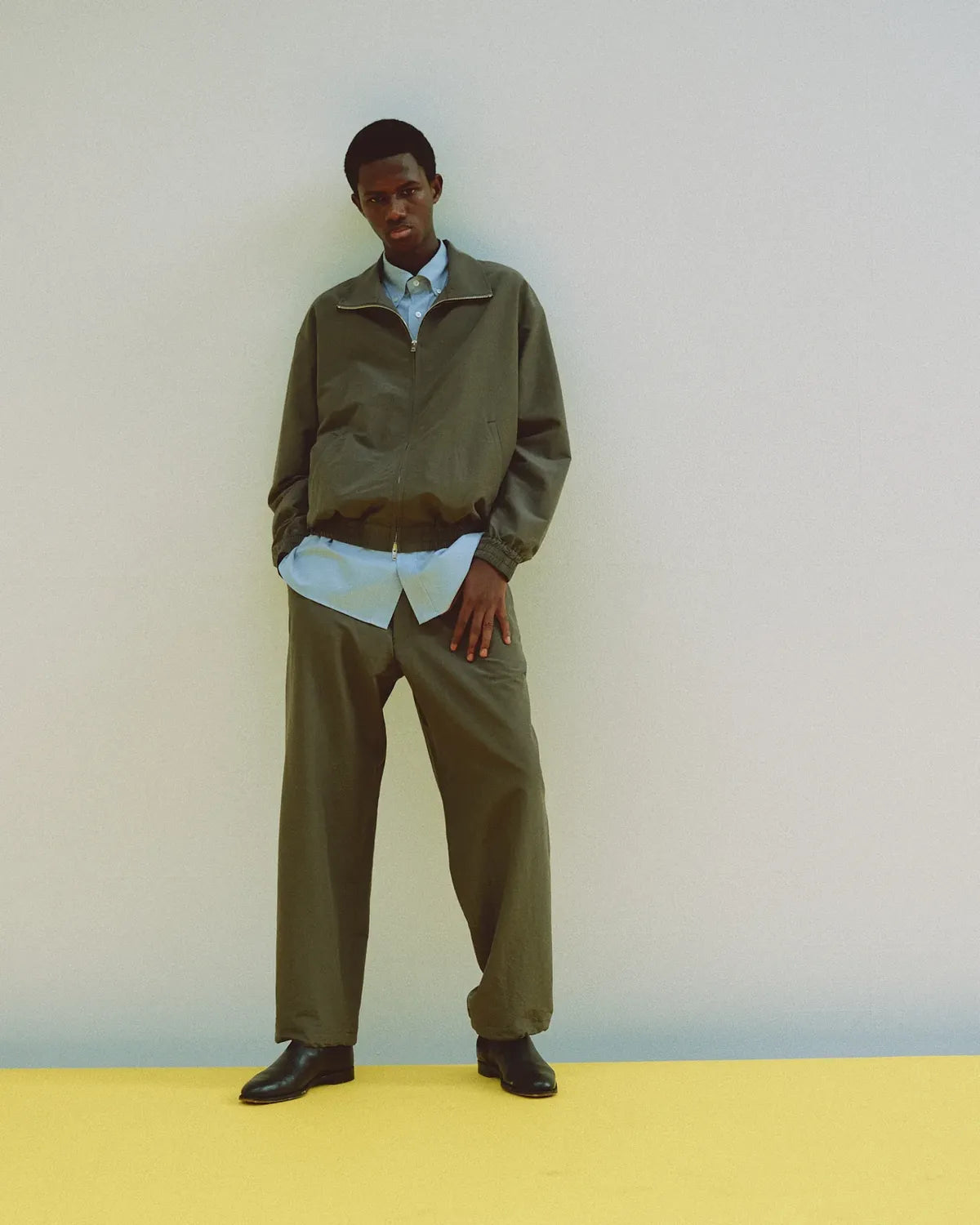MARKAWARE / BRATAC SILK × ORGANIC WOOL TAFFETA SPORTS JACKET (A25A10BL01C)