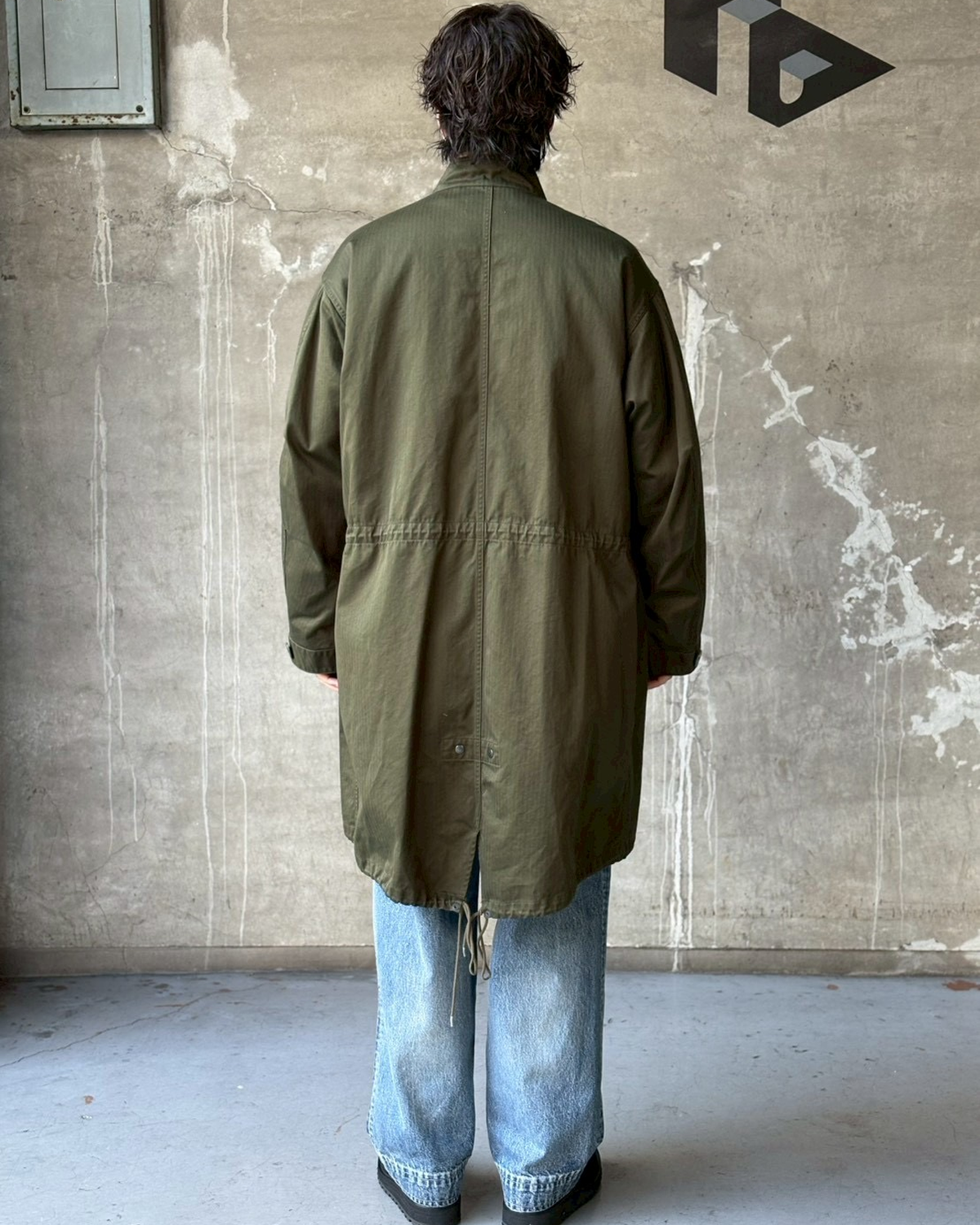 Graphpaper × N.HOOLYWOOD / Suvin Herringbone Fishtail Mods Coat (GM254-10060N)
