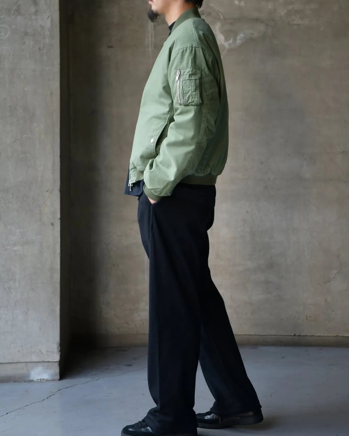 NONNATIVE / TROOPER PUFF BLOUSON COTTON BACKSATIN PIGMENT DYE WITH WINDSTOPPER® (NN-JU4702)