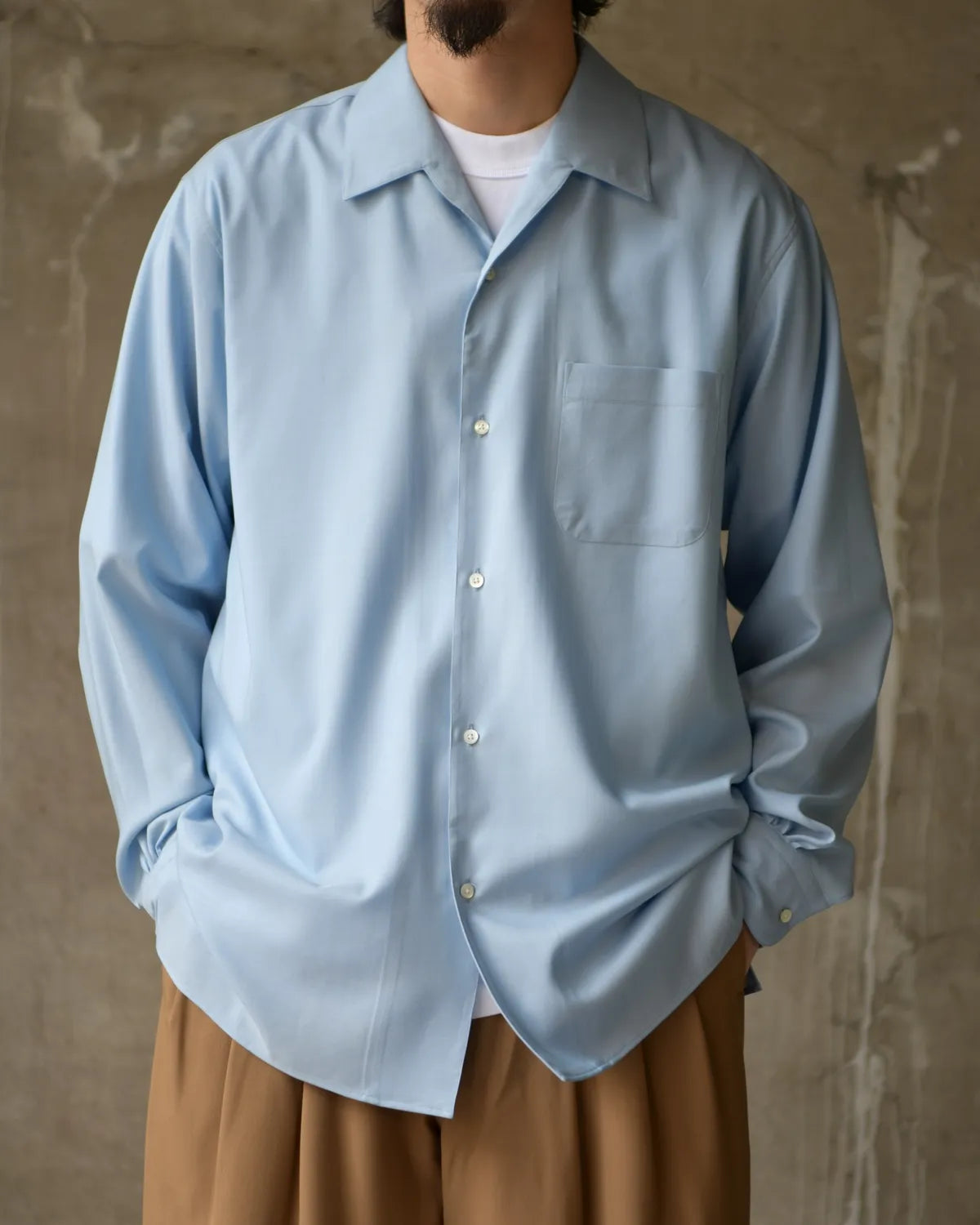 MARKAWARE / ITALIAN OPEN COLLAR SHIRT (A26A06SH02C)