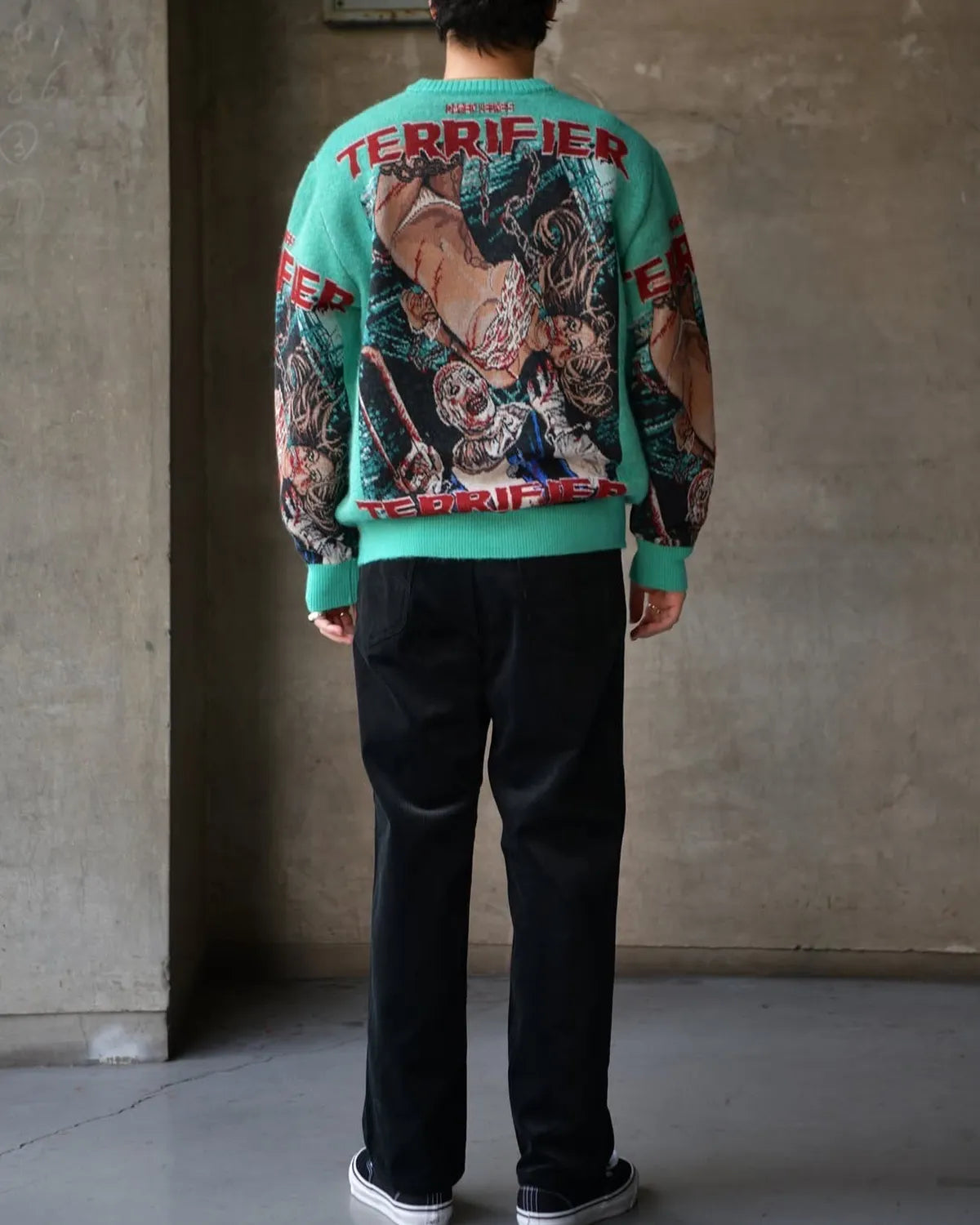 WACKO MARIA × TERRIFIER / MOHAIR CREW NECK SWEATER (TERRIFIER-WM-KN01)