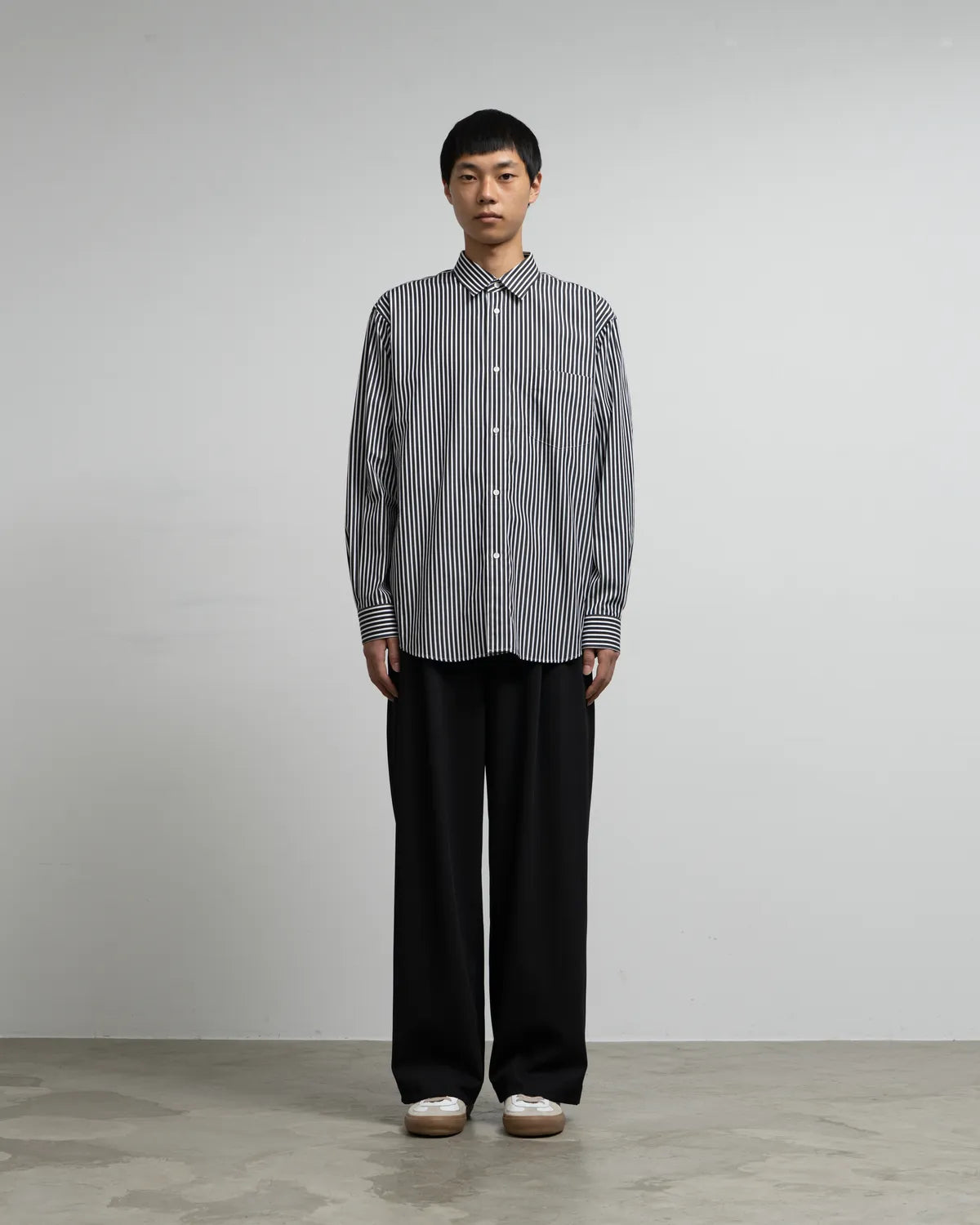 Graphpaper / High Count Regular Collar Round Cut Shirt (GM253-50032C)