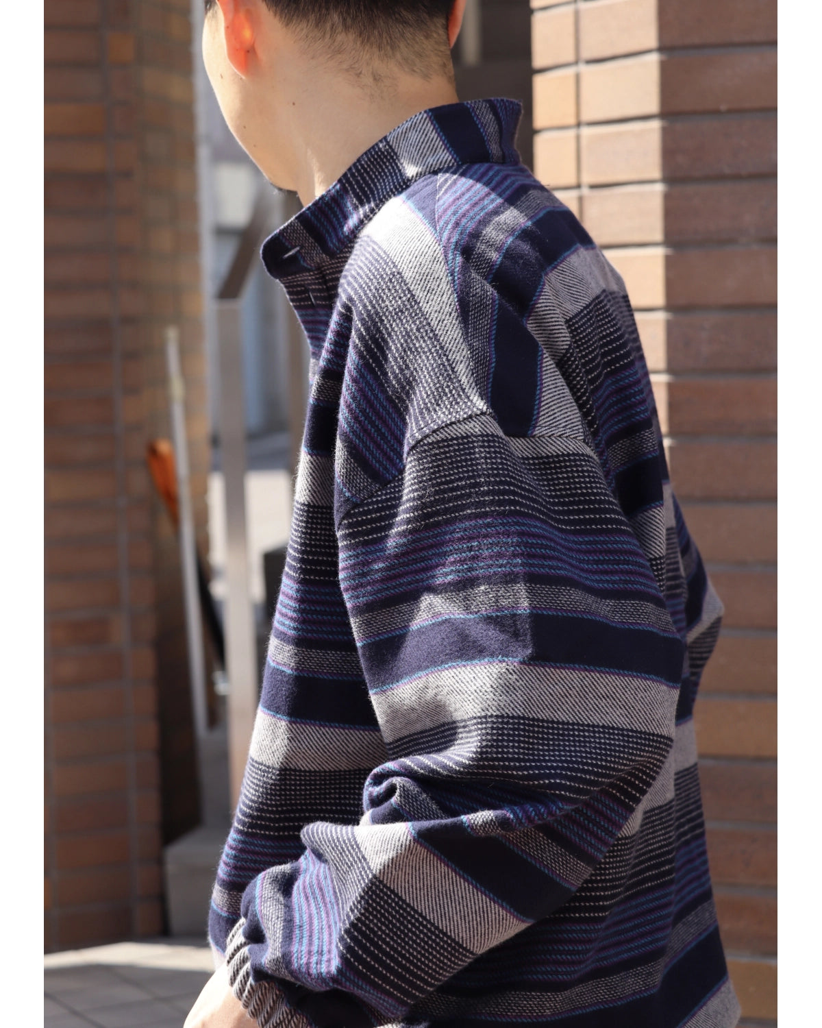 DESCENDANT / TETTY STRIPE PULLOVER LS SHIRT (262TQDS-SHM05)