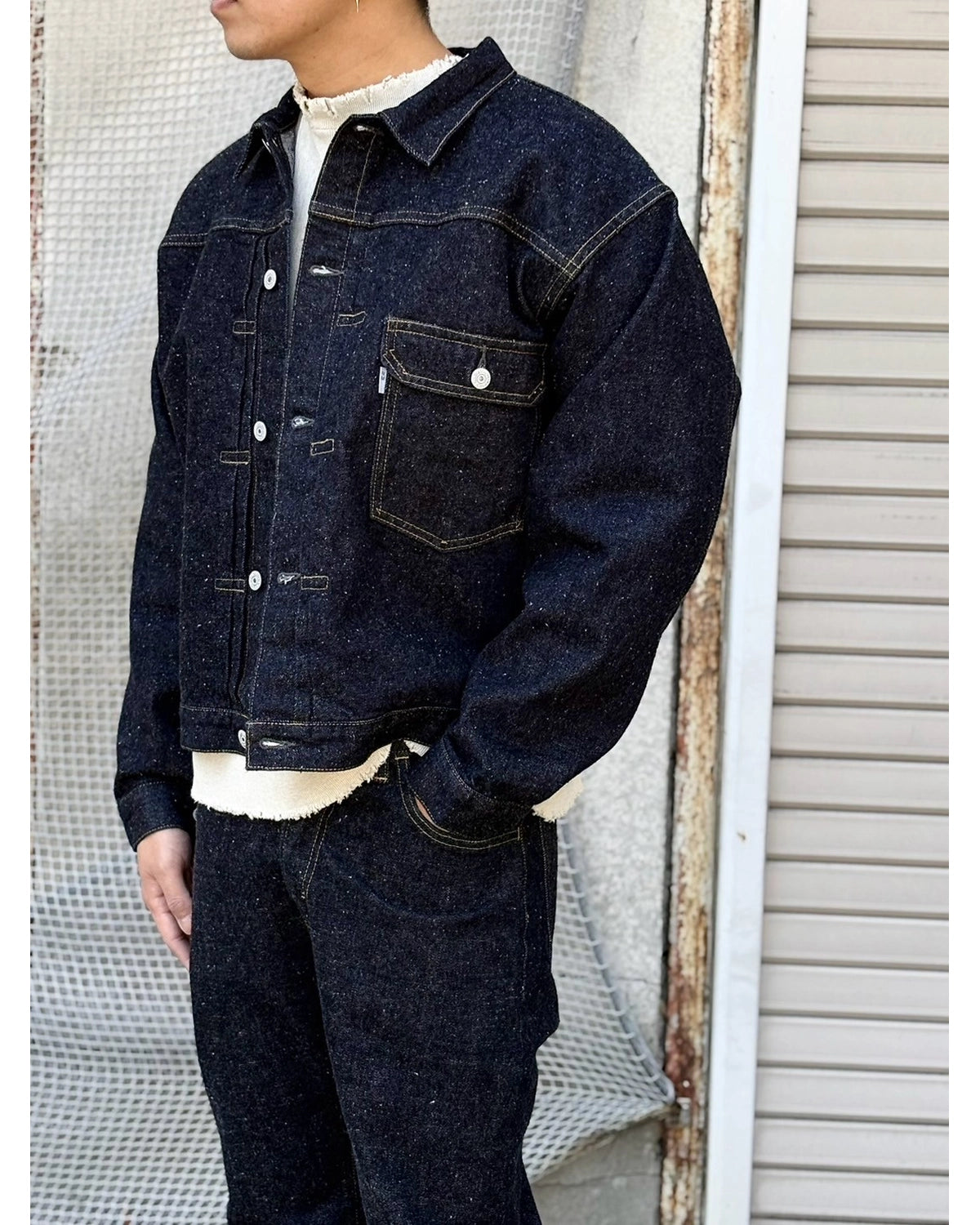New Manual / #001 T-BACK DENIM JACKET ONE-WASHED