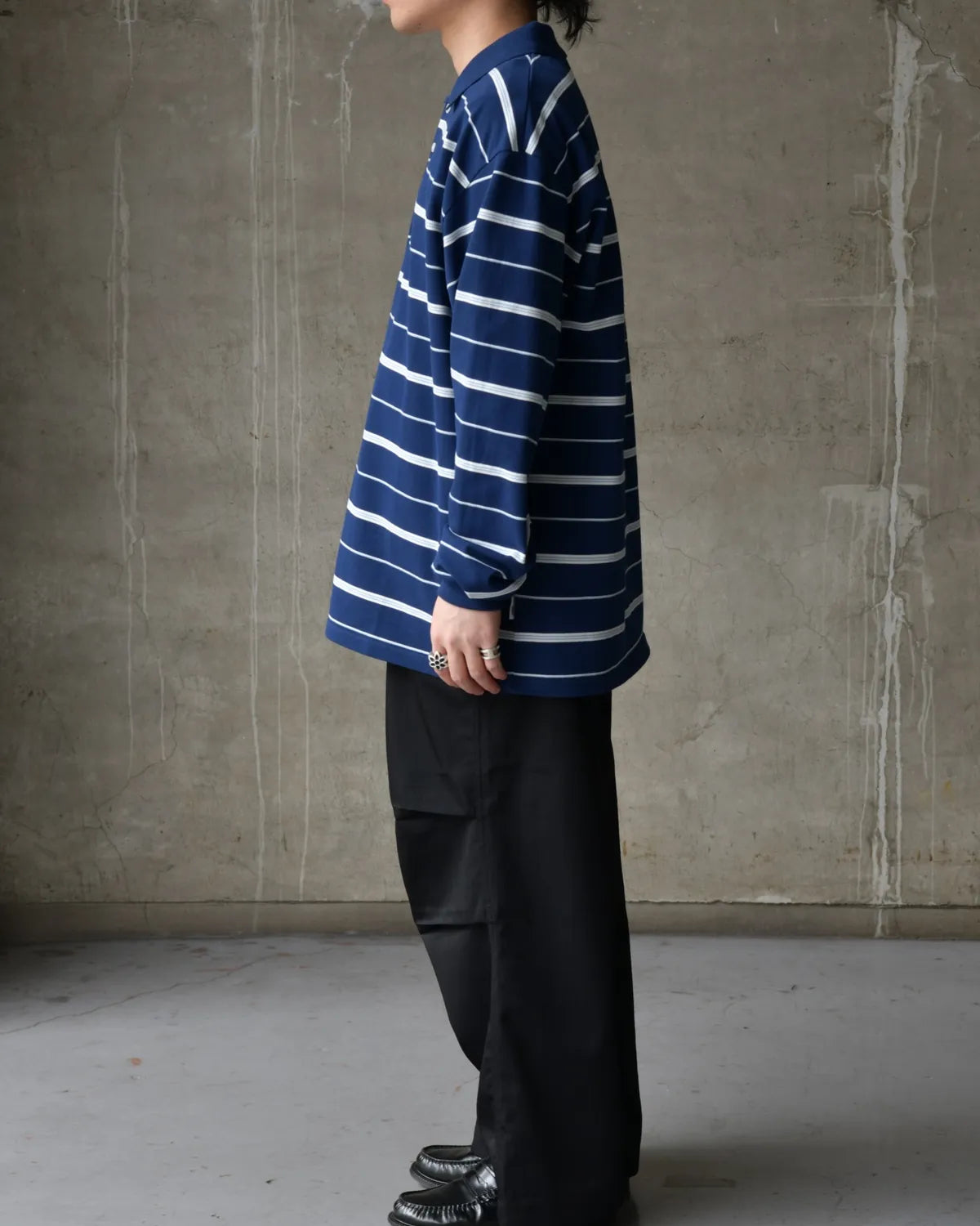 COOTIE PRODUCTIONS® / Moss Stitch Border L/S Polo (CTE-26S327)