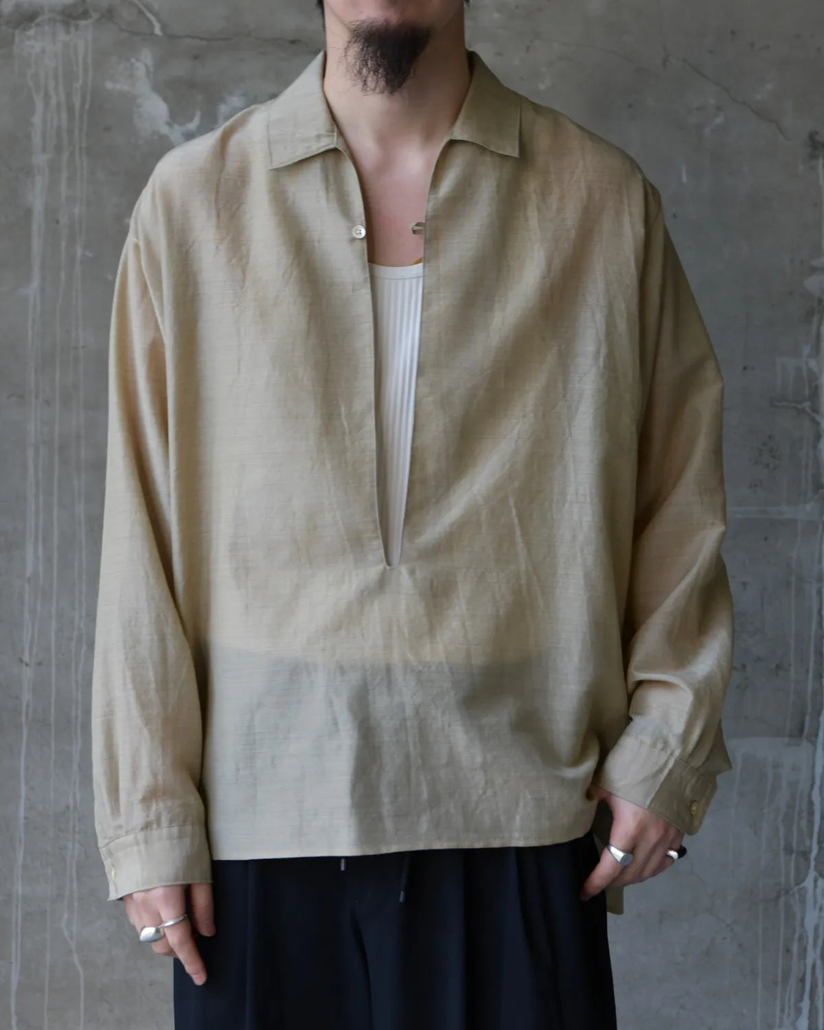 marka / Wool Silk Feather Cloth / Stroll Around Jacket (M26A15SH01C)