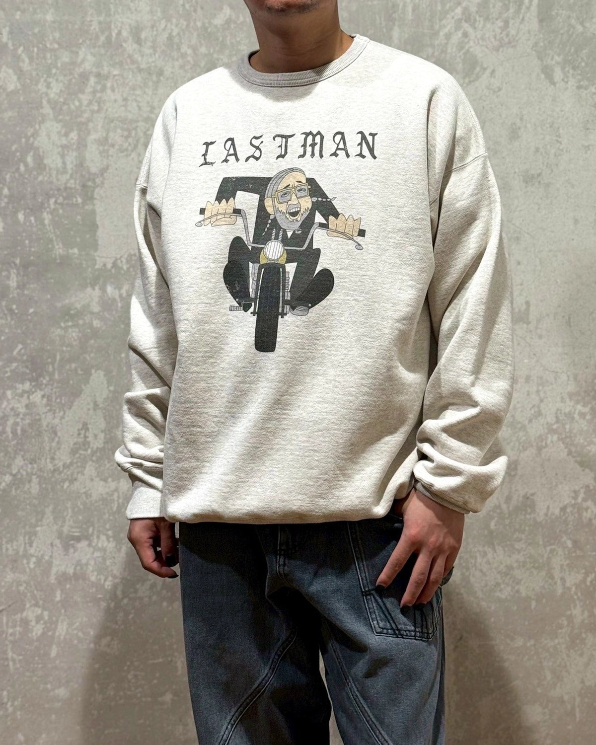 LASTMAN / PRINTED CREW NECK "EASY RIDER" (252LM-CT15)