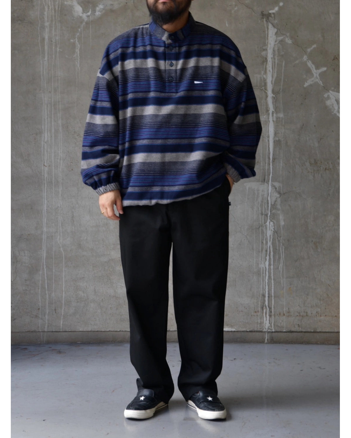 DESCENDANT / DC-6 ORGANIC COTTON TWILL TROUSERS (262CPDS-PTM01)