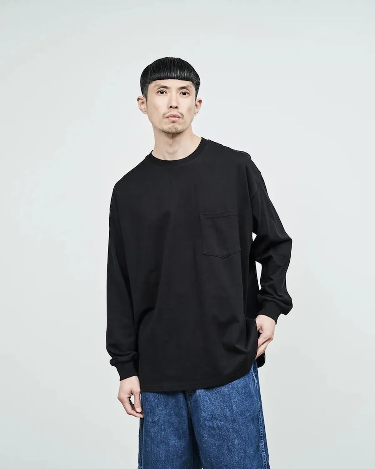 Graphpaper / L/S Oversized Pocket Tee (GU253-70115B)