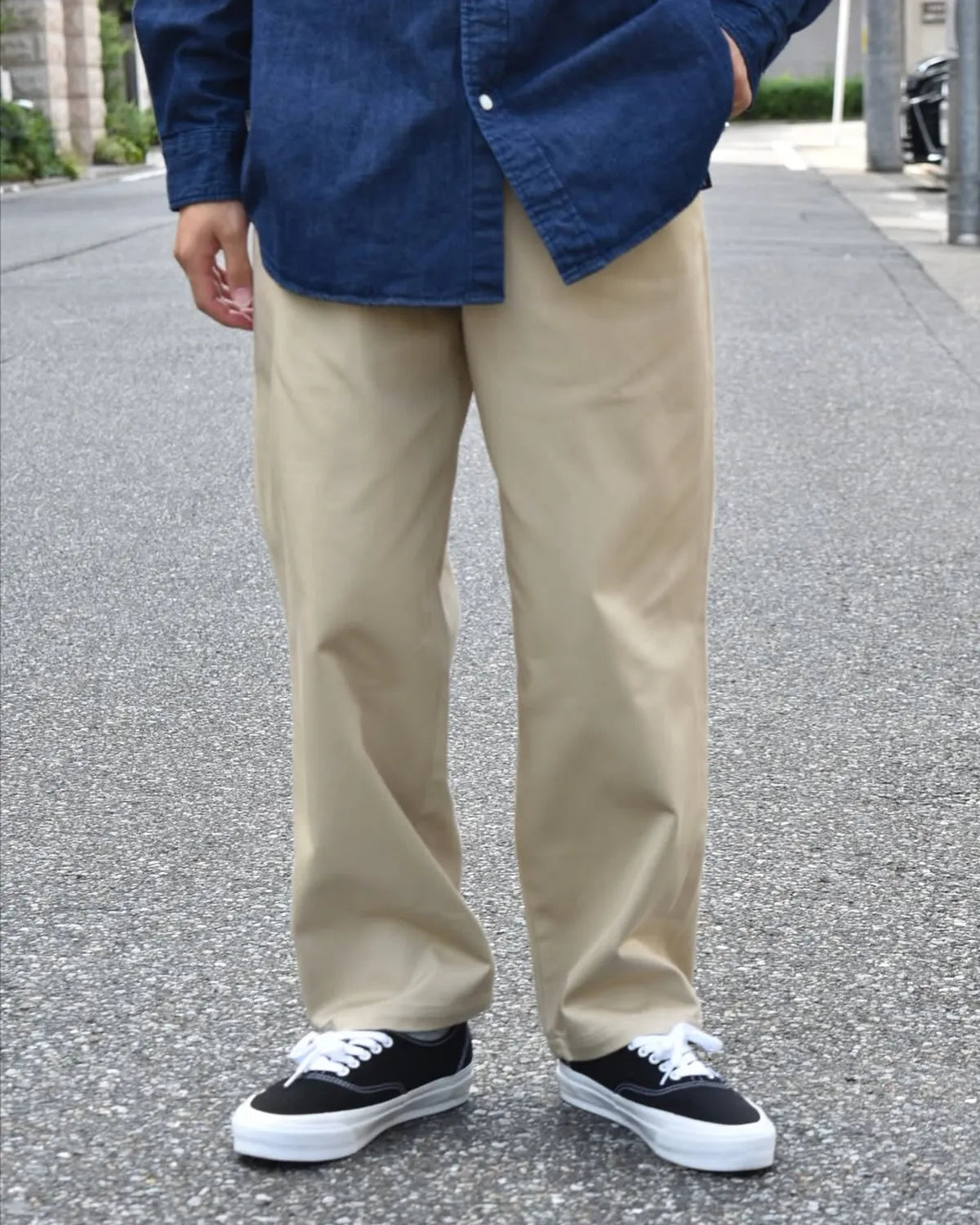 DESCENDANT / DC-6 ORGANIC COTTON TWILL TROUSERS (252WVDS-PTM01)