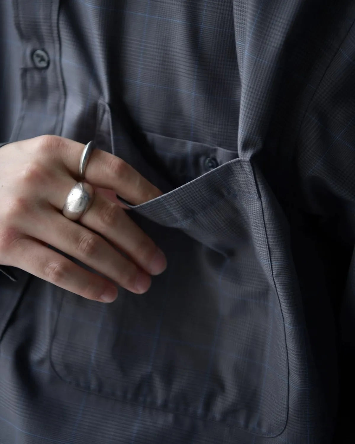 DAIWA PIER39 / TECH REGULAR COLLAR SHIRT L/S GLEN CHECK (BE-82025W)