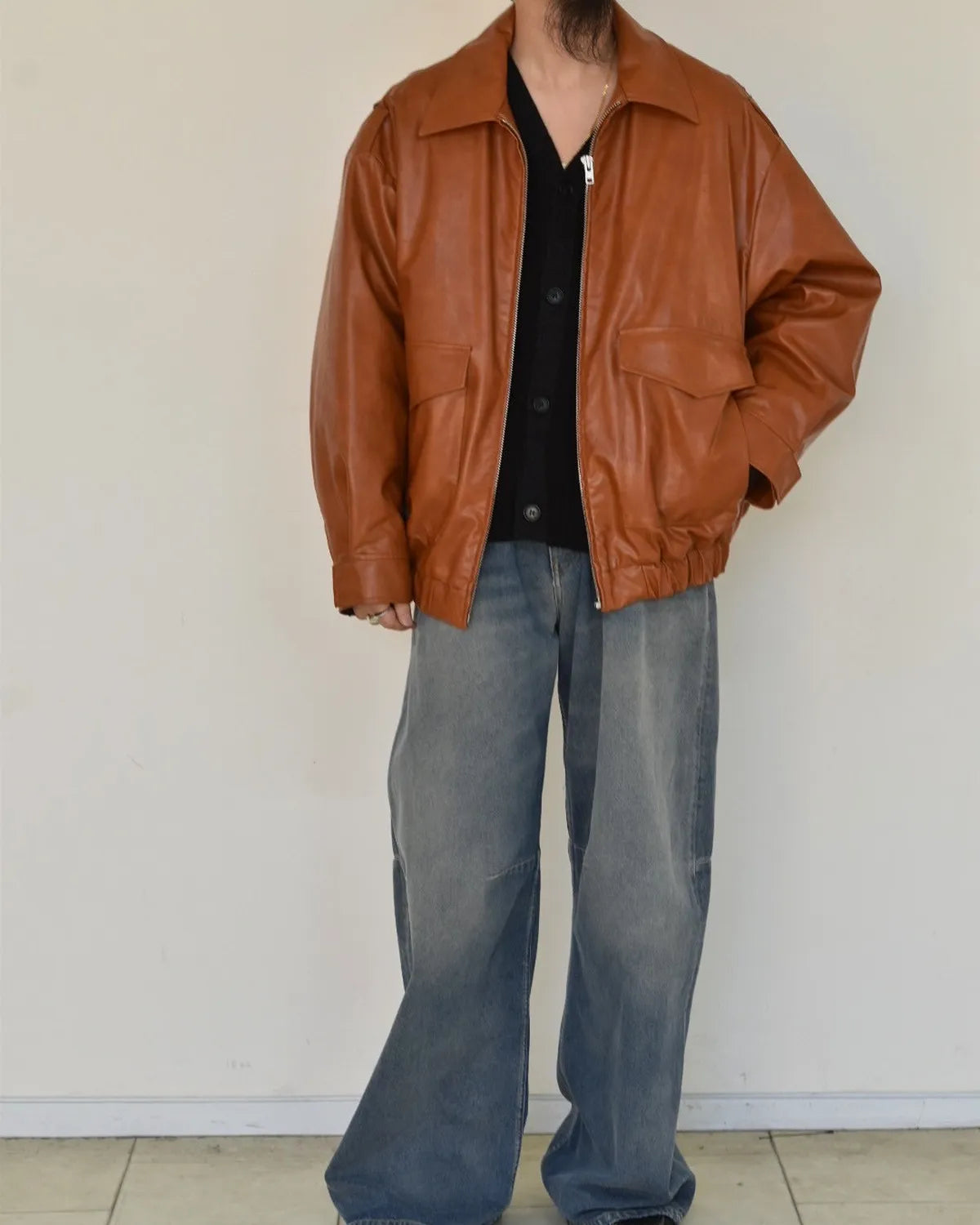 MM6 / フェイクレザージャケット (SH0AM0065M35465)