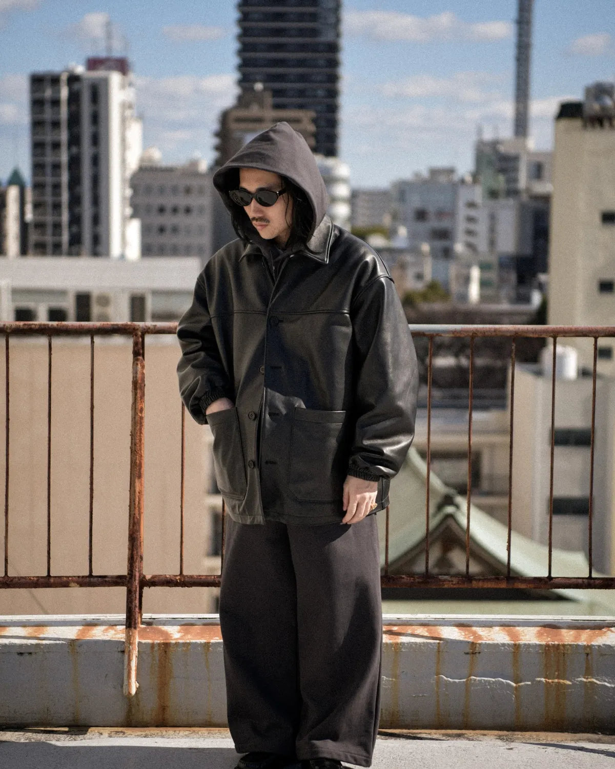 COOTIE PRODUCTIONS® (※ J.B. Voice EXCLUSIVE ) / Leather Car Coat (JB-CTE25A-201)