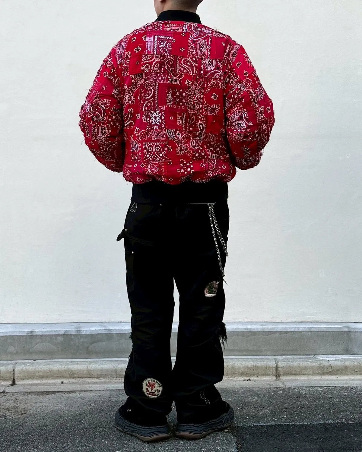 MIYAGIHIDETAKA -Rafu- / Bandana Patchwork MA-1 (MH055)