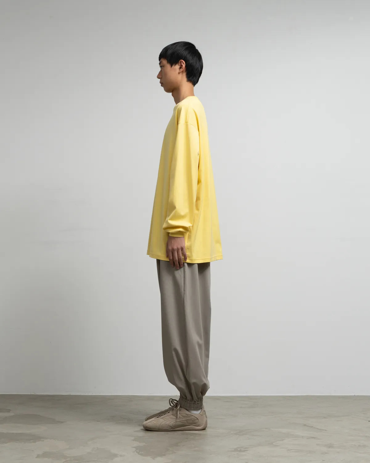Graphpaper / Brushed Mockrody Crew Neck L/S Tee (GM253-70423)