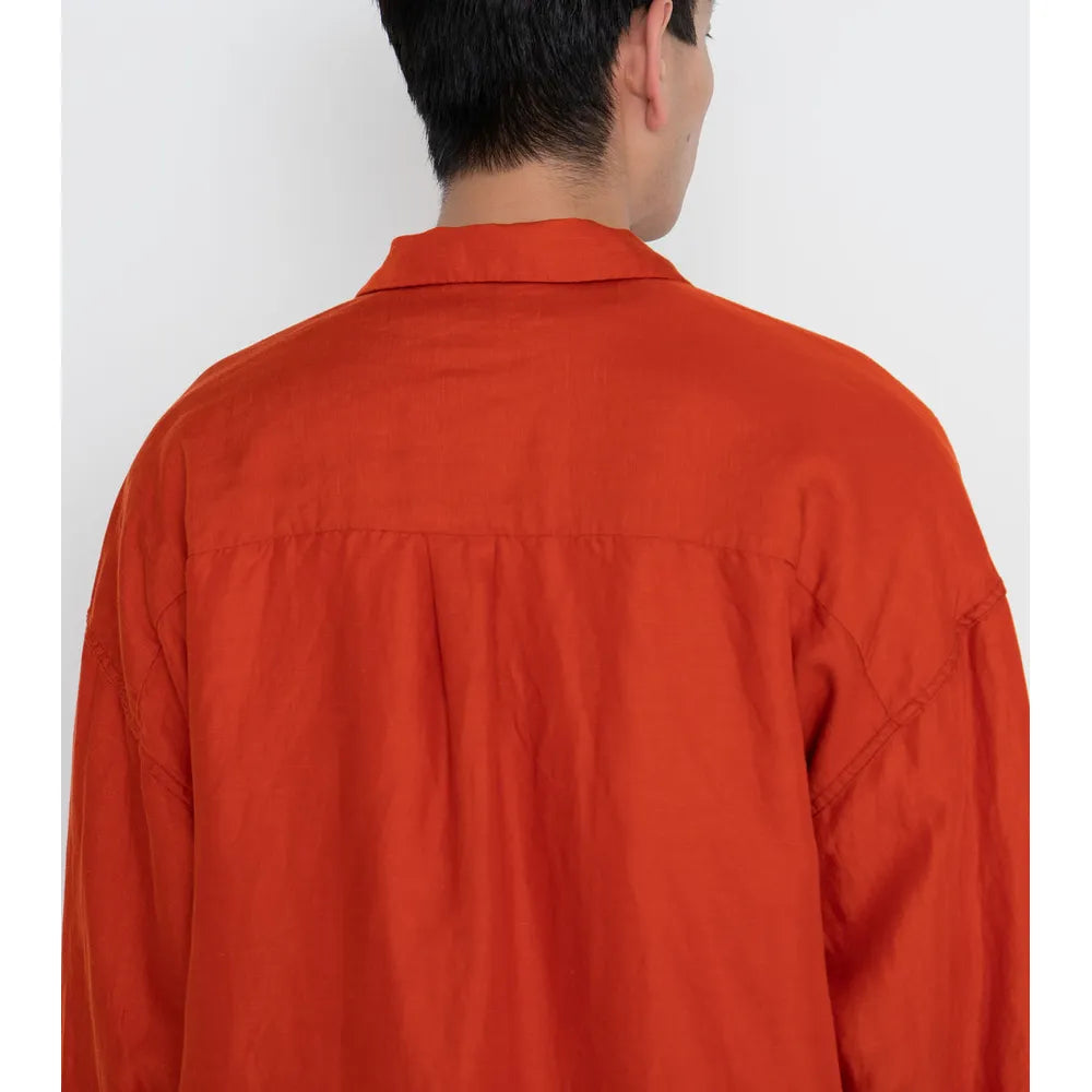nanamica / Open Collar Cupra Hemp Shirt
